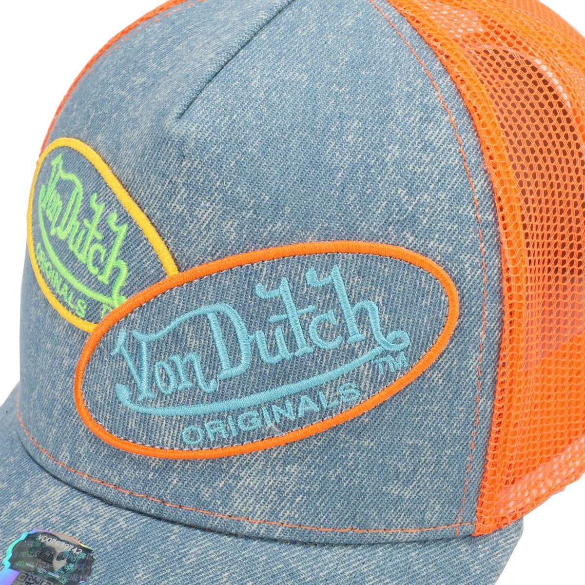 Von Dutch Trucker Cap Russel blau-orange