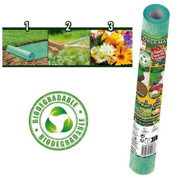 Starlyf Blumenerde Flower Mat Matte, (Spar Set, 1-St., 1er oder 2er Pack), Blumensamen Matte, Blumenteppich mit Samen & Dünger