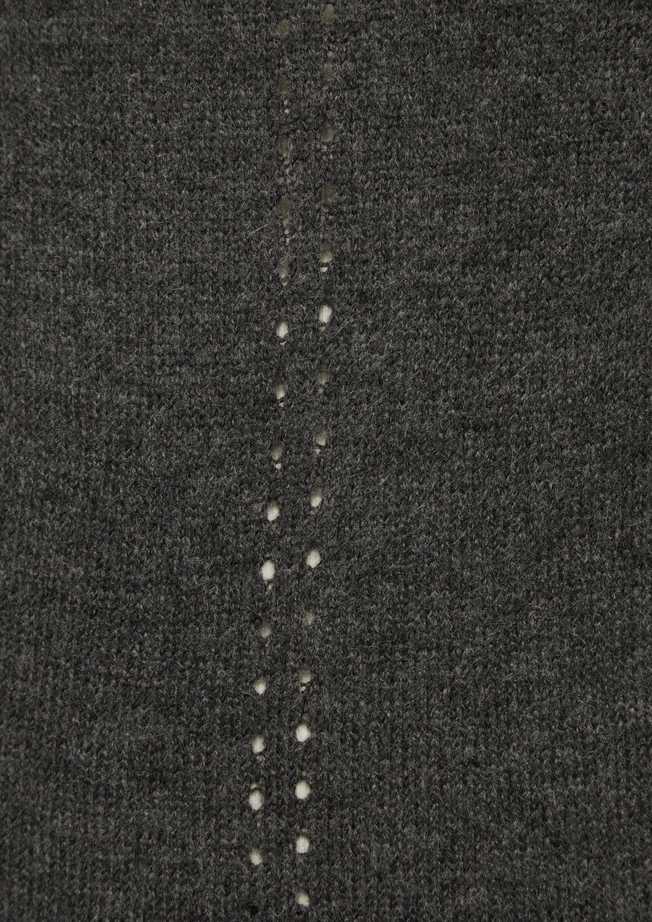 QS Longpullover Strickpullover Weicher Strickpullover mit Ajour-Detail
