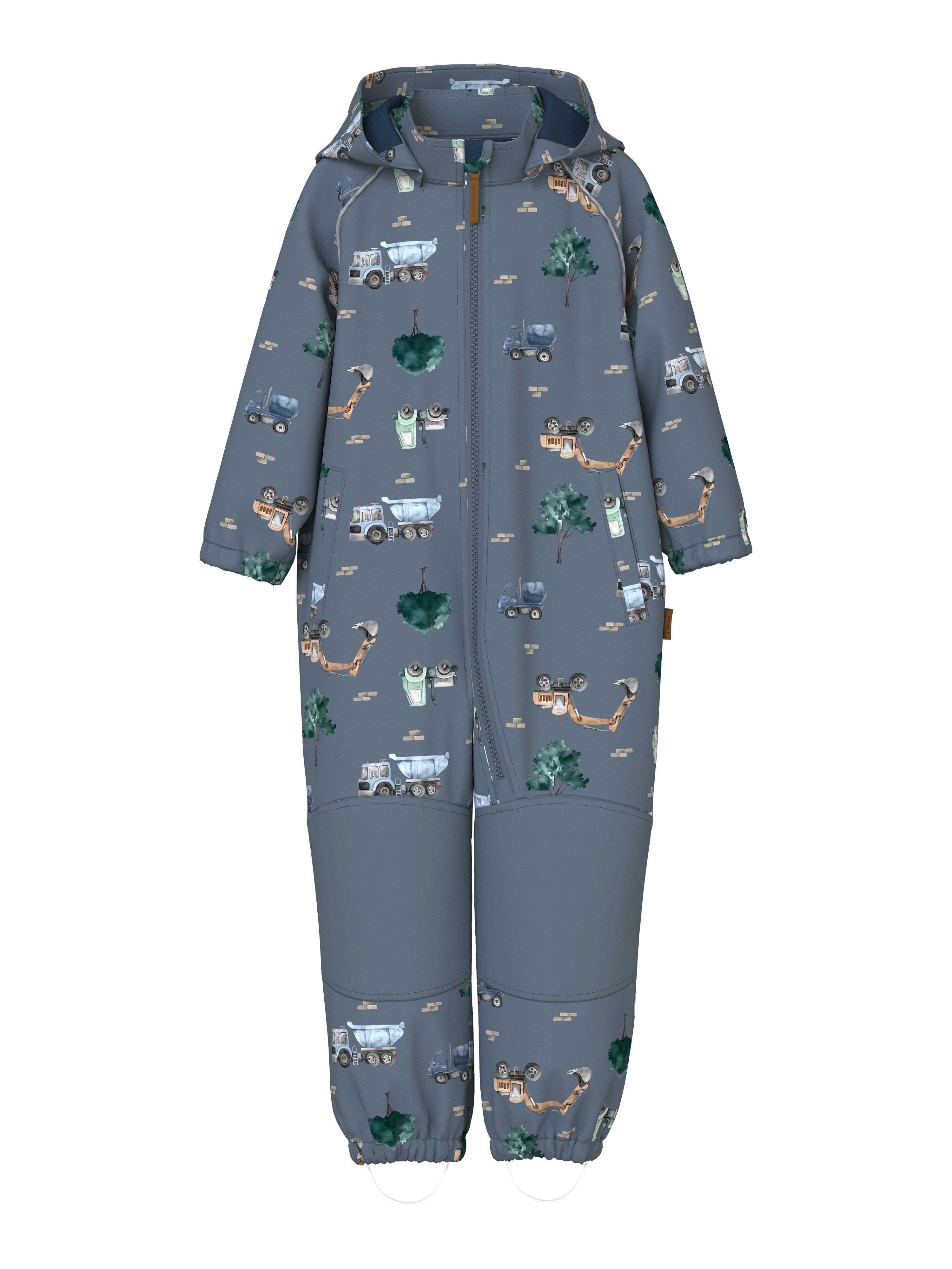 Name It Overall NMMALFA08 SOFTSHELL SUIT AOP 1FO NOOS mit dekorativen und reflektierenden Details