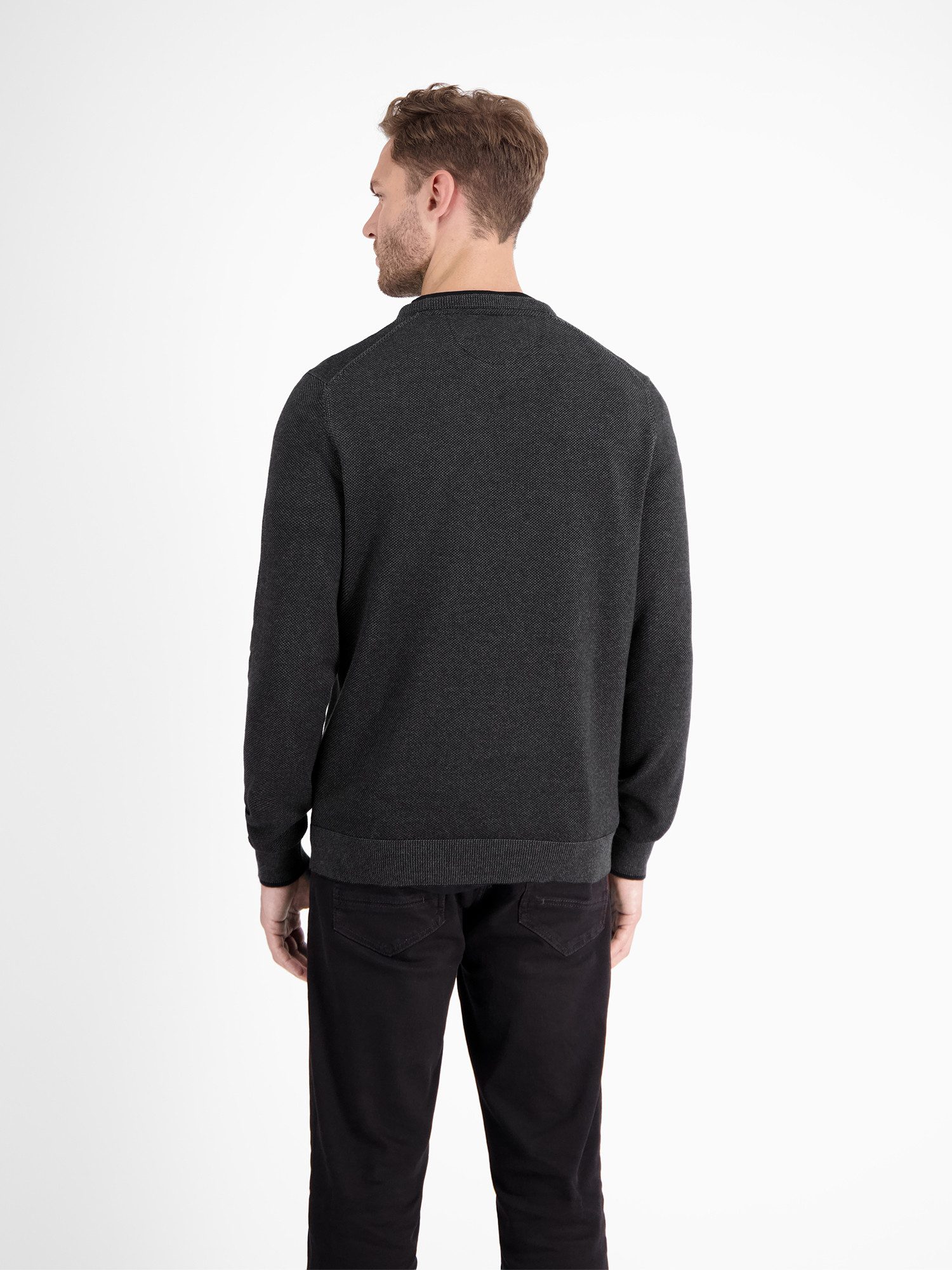 LERROS Strickpullover Leichter Strickpullover mit schmaler Rippstuktur