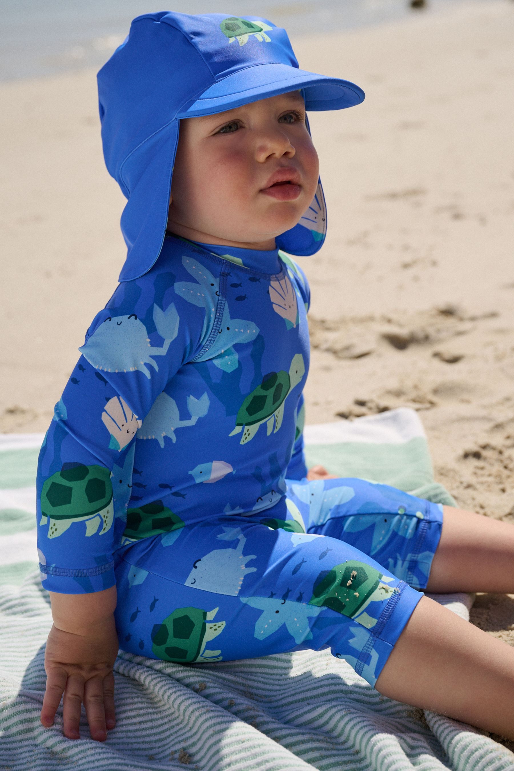 Next Badeanzug Sonnenschutz-Badeanzug und Mütze, Set (2-St)