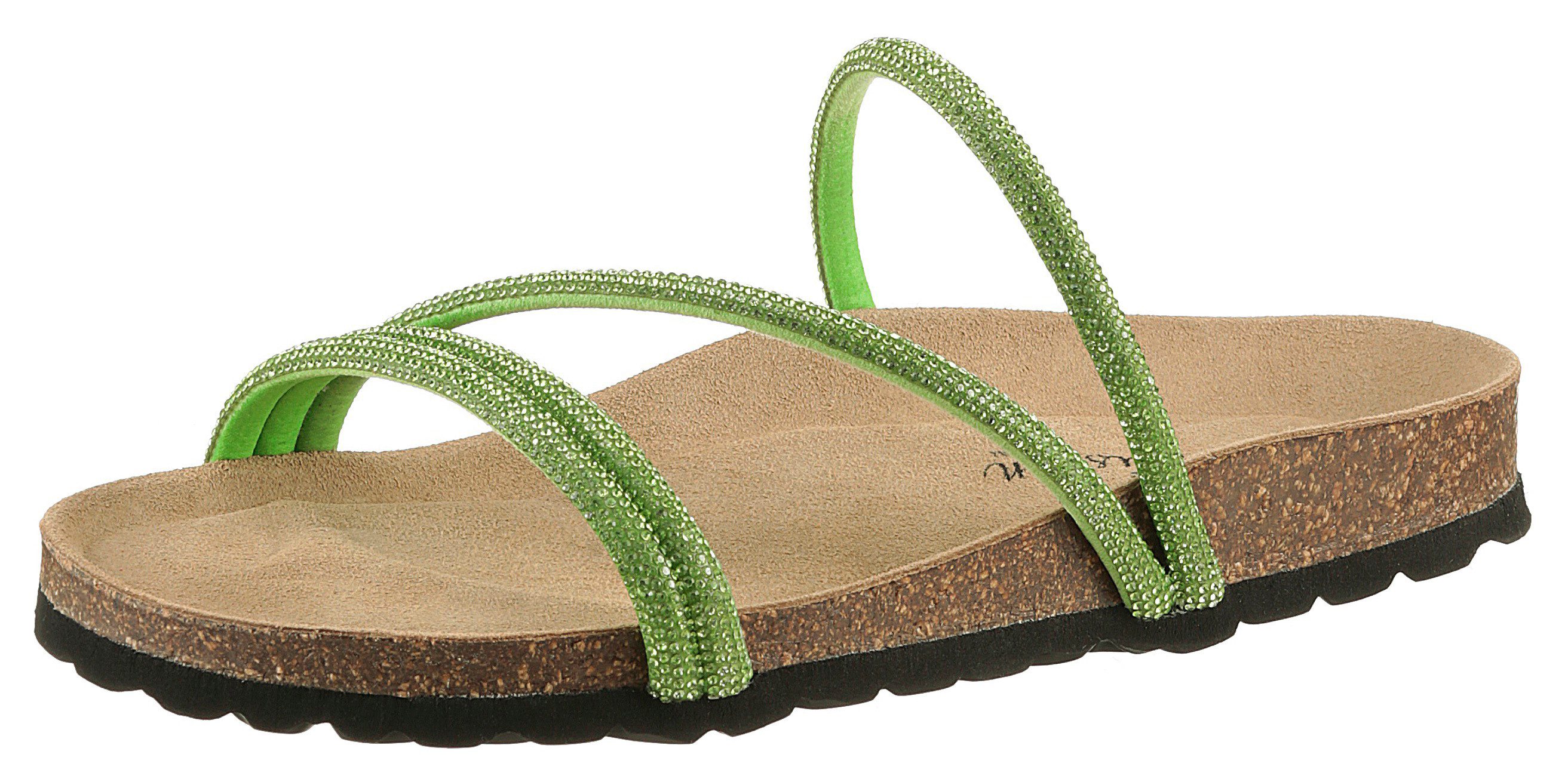 Aniston SHOES Pantolette Sommerschuh, Strandschuh, filigrane Riemchen