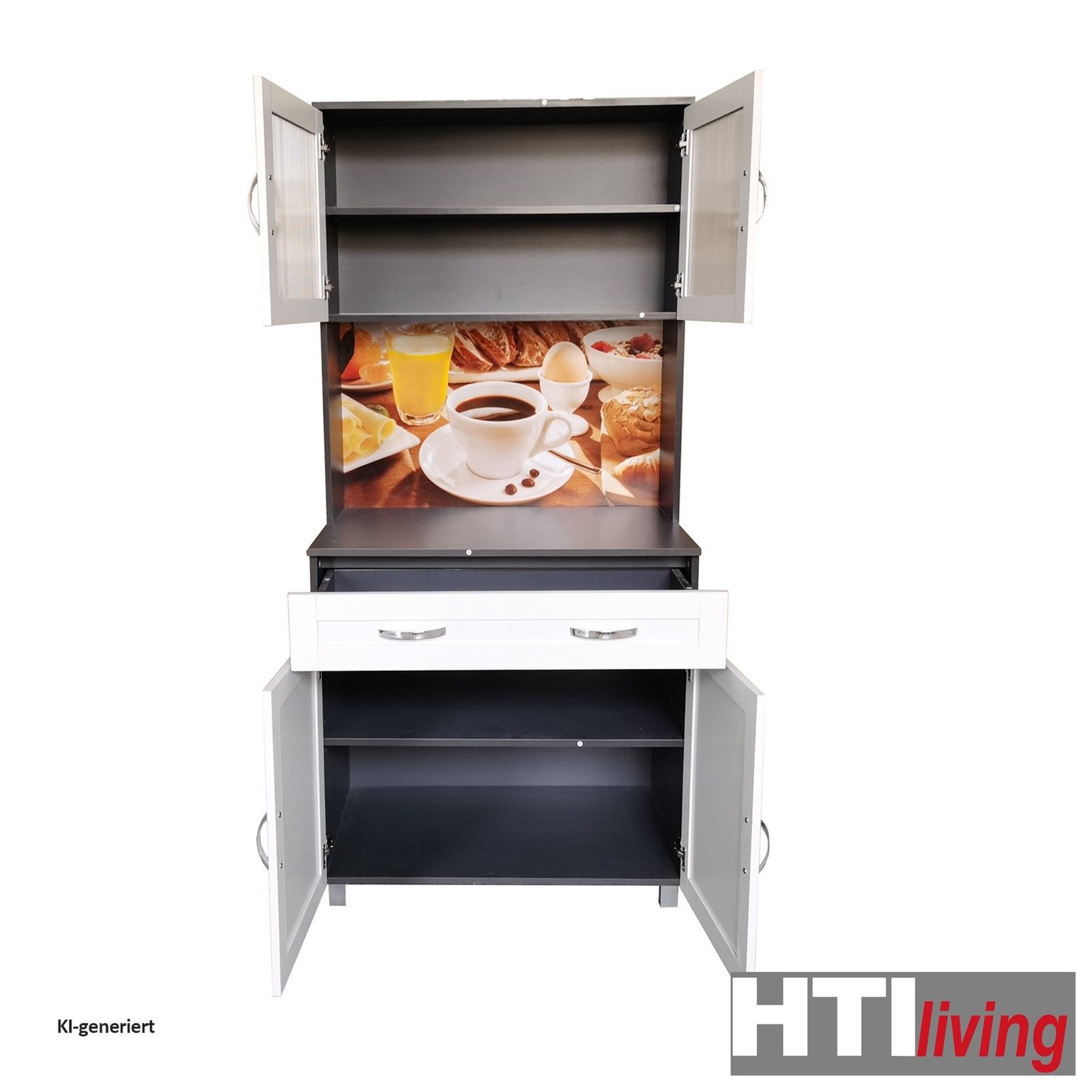 HTI-Line Hochschrank Küchenbuffet Blanca (Stück, 1-St., 1x Schrank Blanca, ohne Dekoration) Küchenschrank Hochschrank