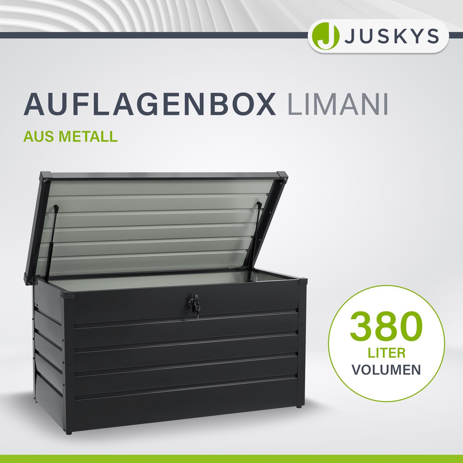 Juskys Gartenbox Limani, einfacher Aufbau, zeitlose Optik, Hubautomatik-Dec günstig online kaufen