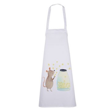 Mr. & Mrs. Panda Kochschürze Maus Sterne - Weiß - Geschenk, lustige Sprüche, Küchenschürze, Geburt, (1-tlg), Mit süßen Motiven