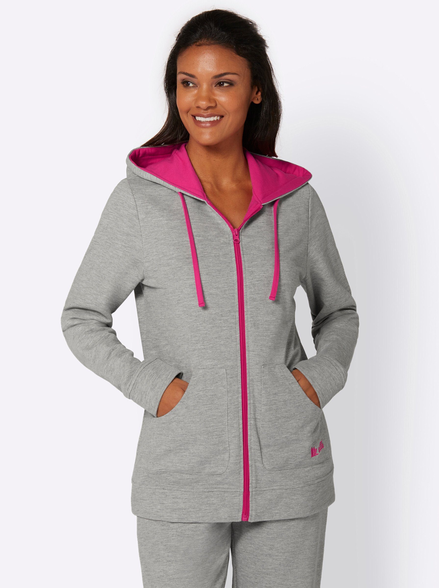 Trainingsjacke WITT grau-pink WEIDEN