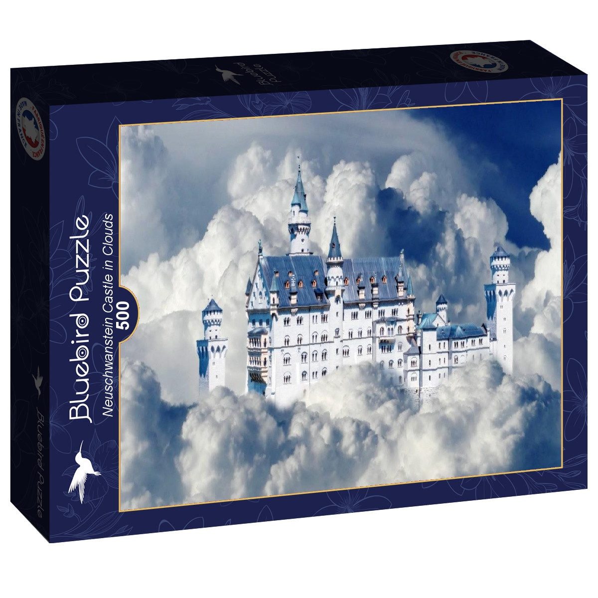 Bluebird Puzzle Puzzle Neuschwanstein Castle in Clouds, Puzzleteile