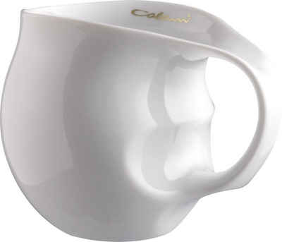 Colani Tasse Tasse Becher Kaffeetasse Weiß 260ml, Porzellan, Colani Schriftzug, im Geschenkkarton