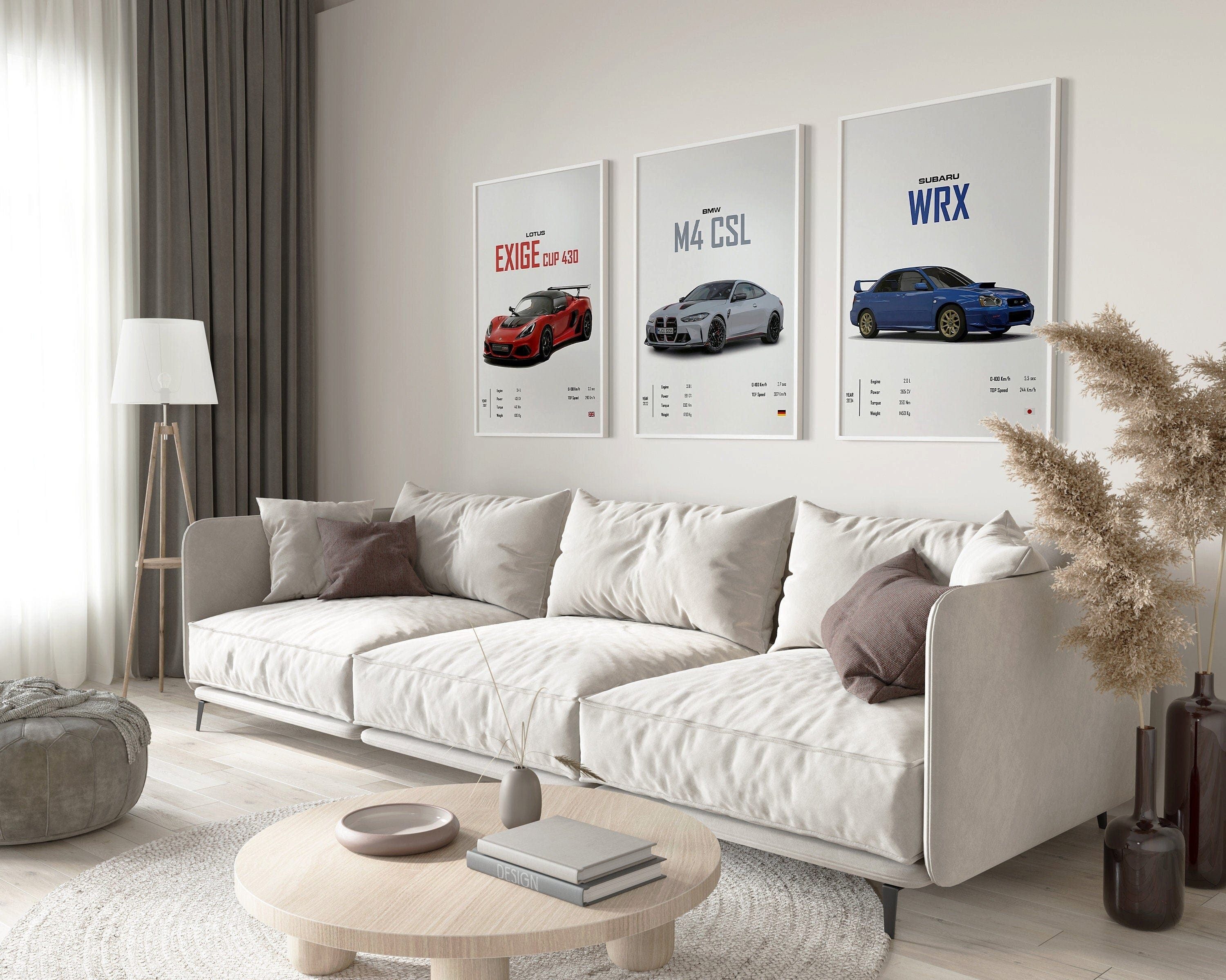 JUSTGOODMOOD Poster Sportwagen BMW LOTUS SUBARU Klassiker Legenden Geschenk für ihn Wohnzi, BMW M4 CSL (1 St)