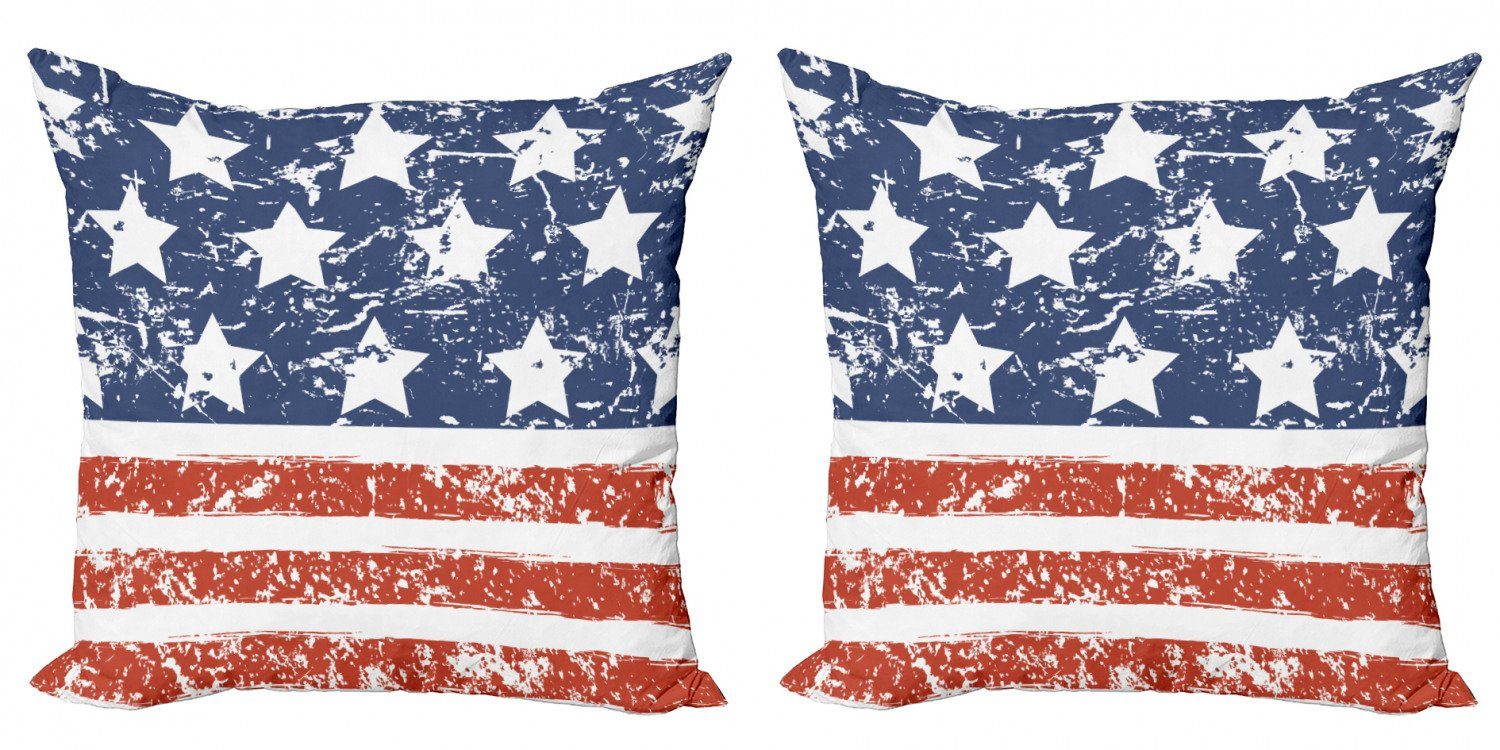 Kissenbezüge Modern Accent Doppelseitiger Flagge mit Grunge-Effekt Stück), Abakuhaus (2 Digitaldruck, Amerika