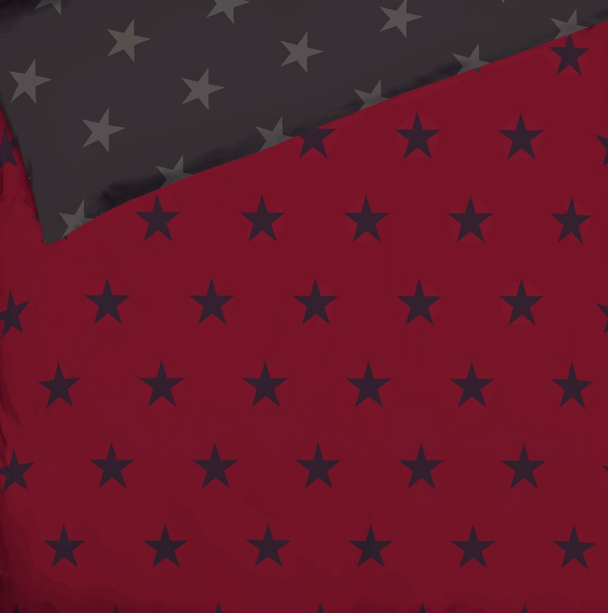 JACK Wendebettwäsche 200x200cm Stars Rot Beige Anthrazit Stern Sterne Kaepp günstig online kaufen