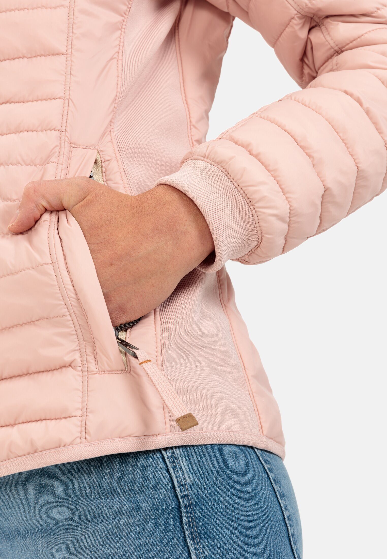 camel active Steppjacke leicht wattiert Langarm Markenlabel