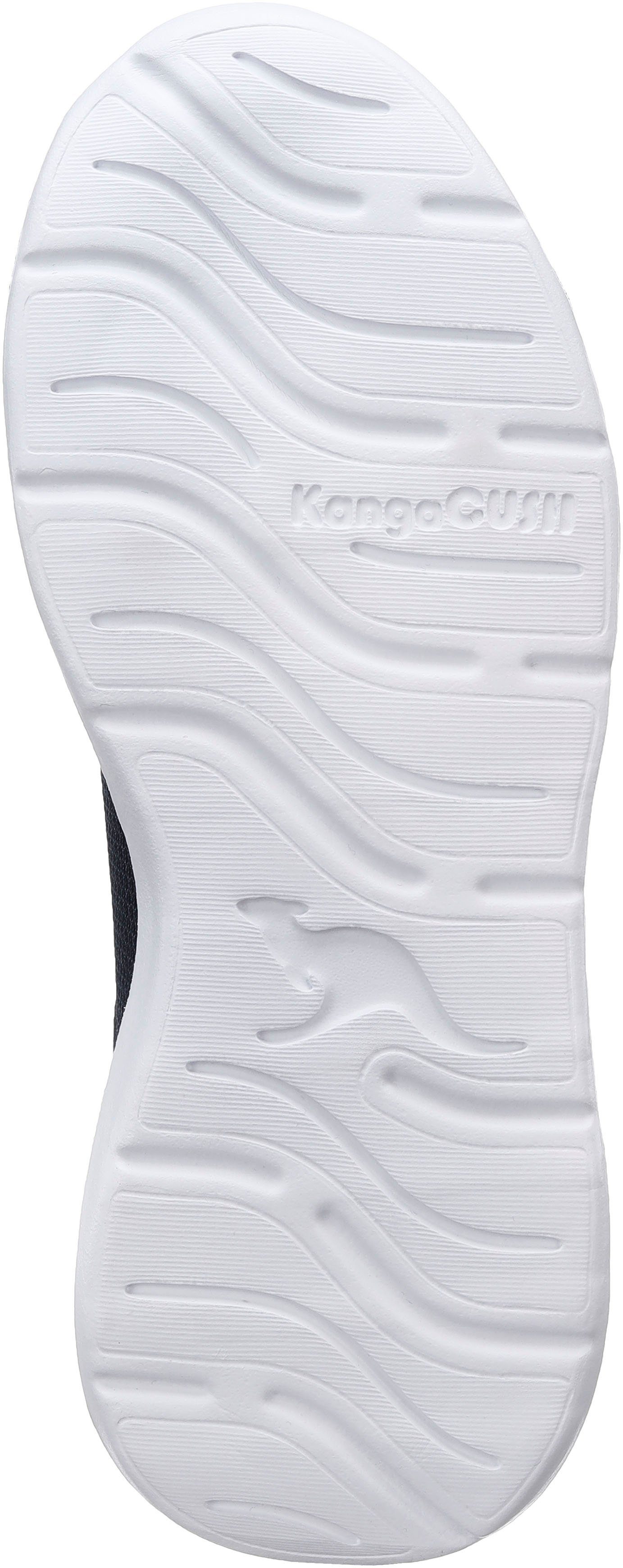 KangaROOS KL-Rise EV Sneaker und Schnürsenkeln navy-lime elastischen mit Klettverschluss