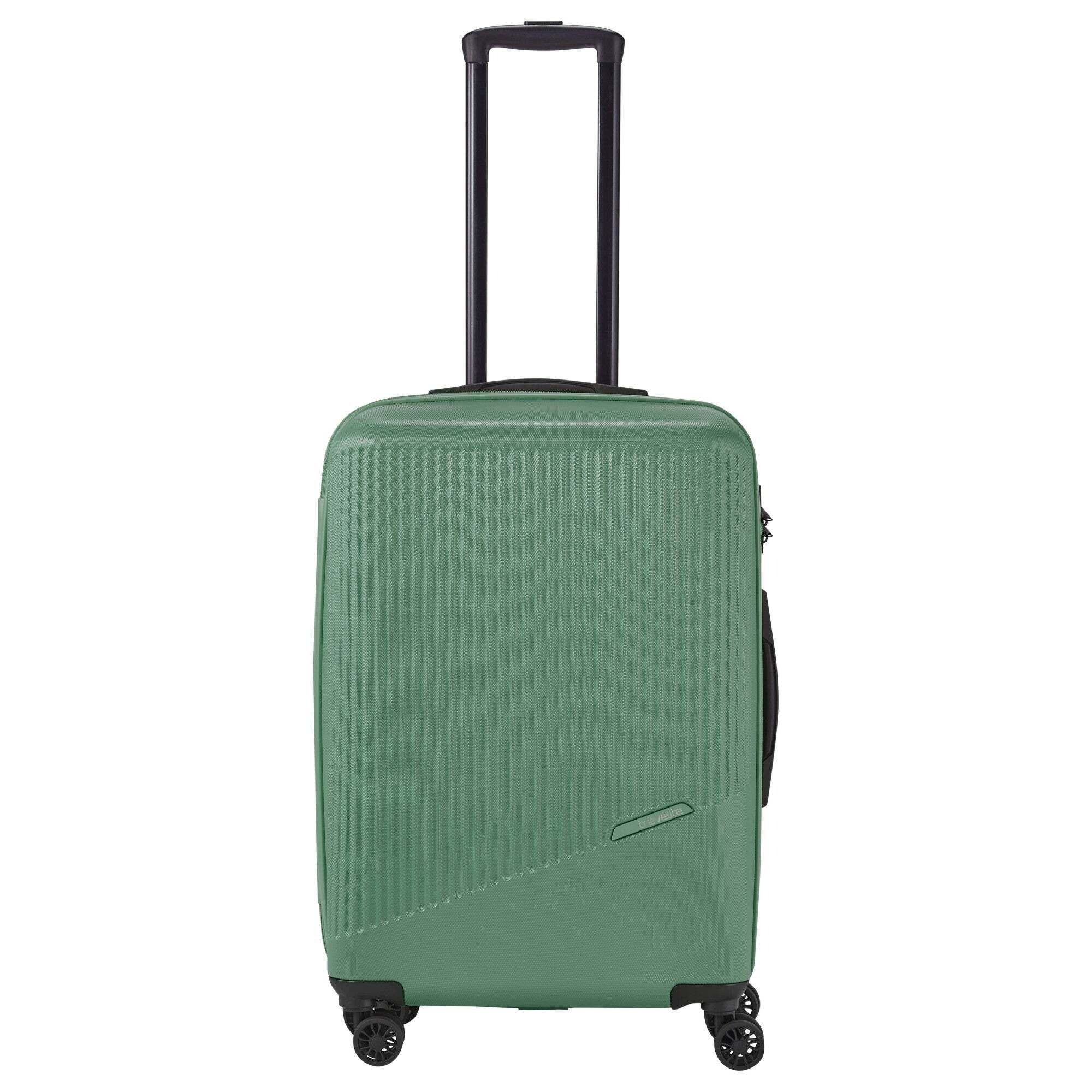 travelite Trolley Bali - 4-Rollen-Trolley M 67 cm (weiß/cognac), 4 Rollen