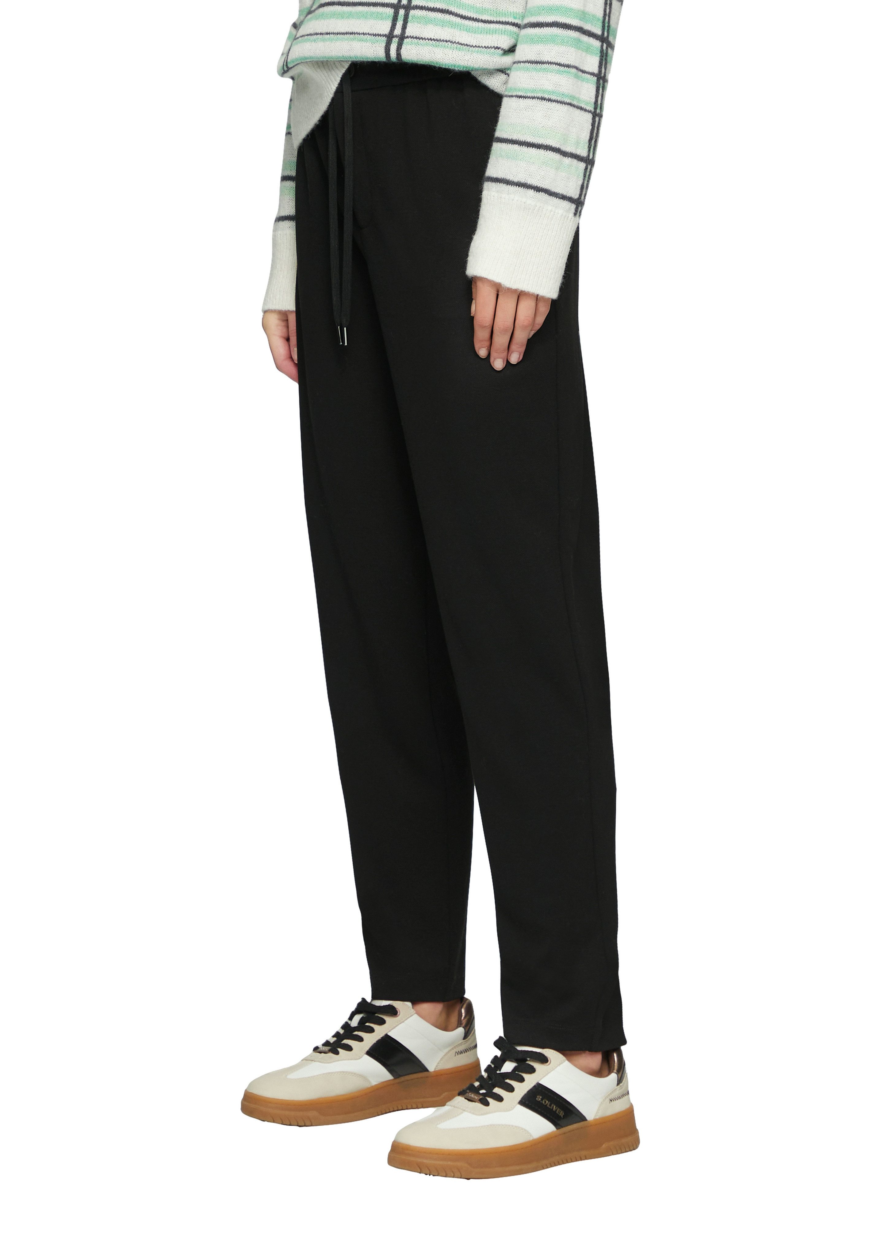 s.Oliver Stoffhose mit elastische Bund und Bindeband günstig online kaufen