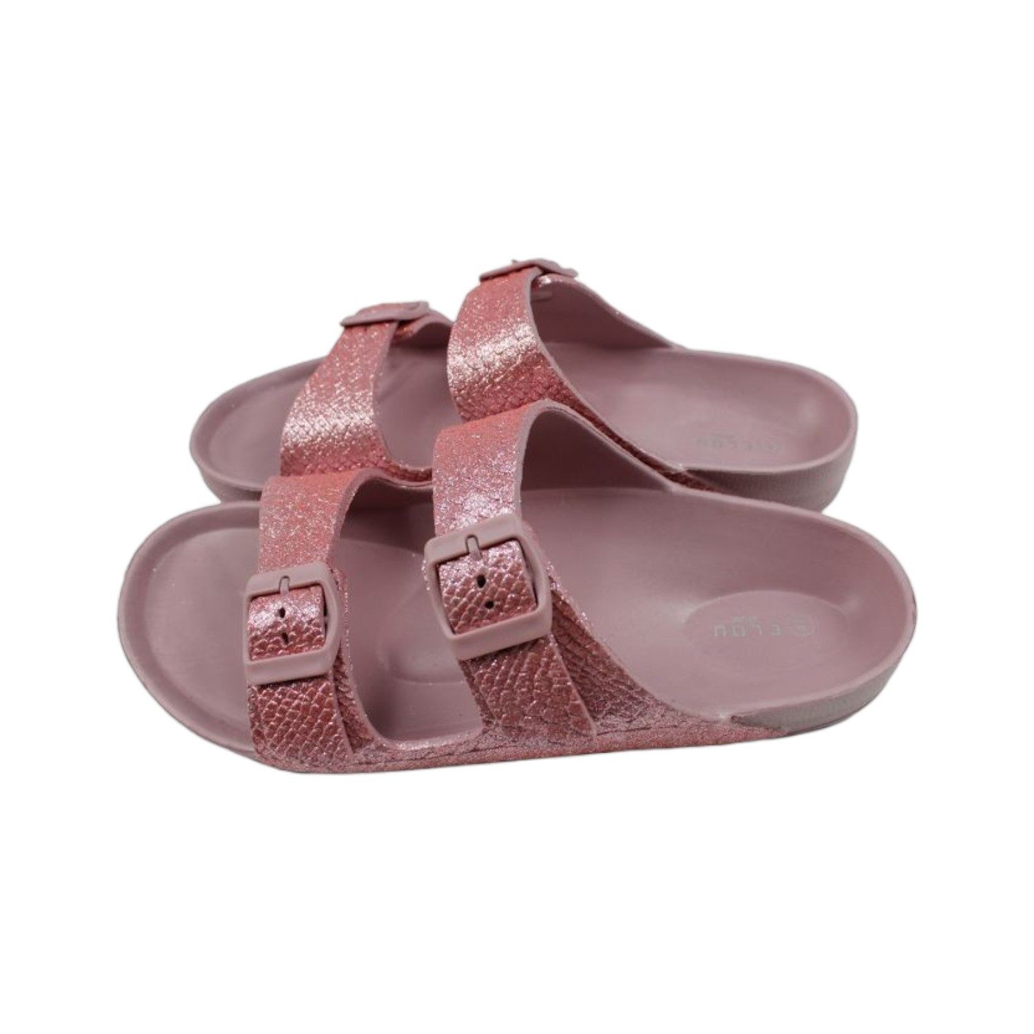 VewoTex Damen Hausschuhe mit Schnallen » Badelatschen » Glitzer Badeschuhe Hausschuh (1 Paar, Kein Set) günstige Sandalen & Slipper