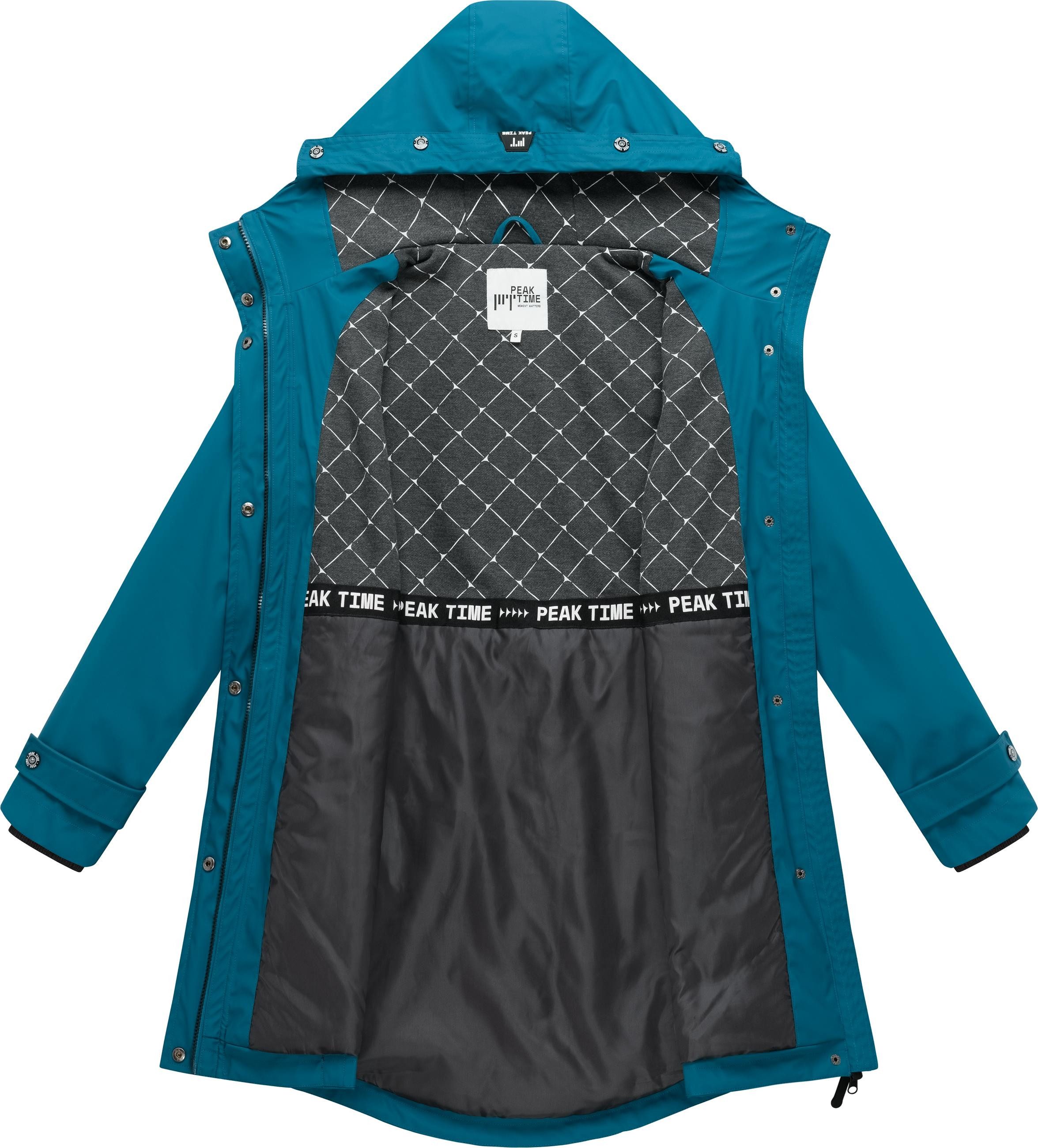 PEAK TIME Regenjacke L60042 stylisch taillierter Regenmantel für Damen – Bild 4 von 4
