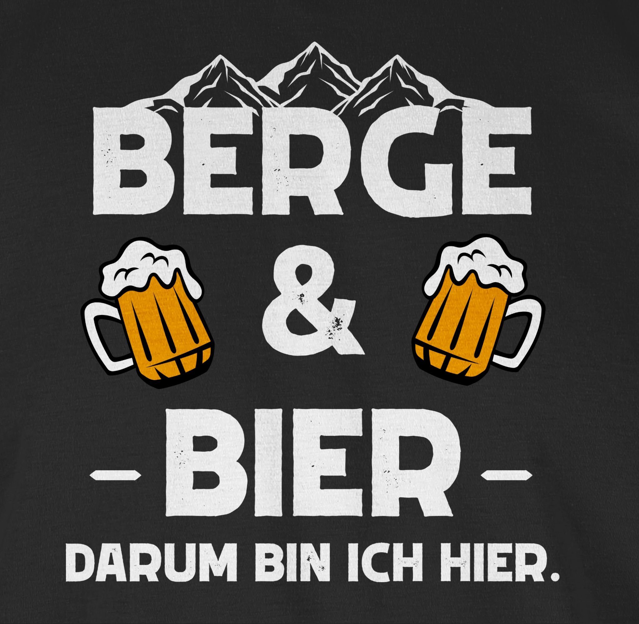 Schwarz und Shirtracer 1 T-Shirt Apres Berge Ski Bier Party