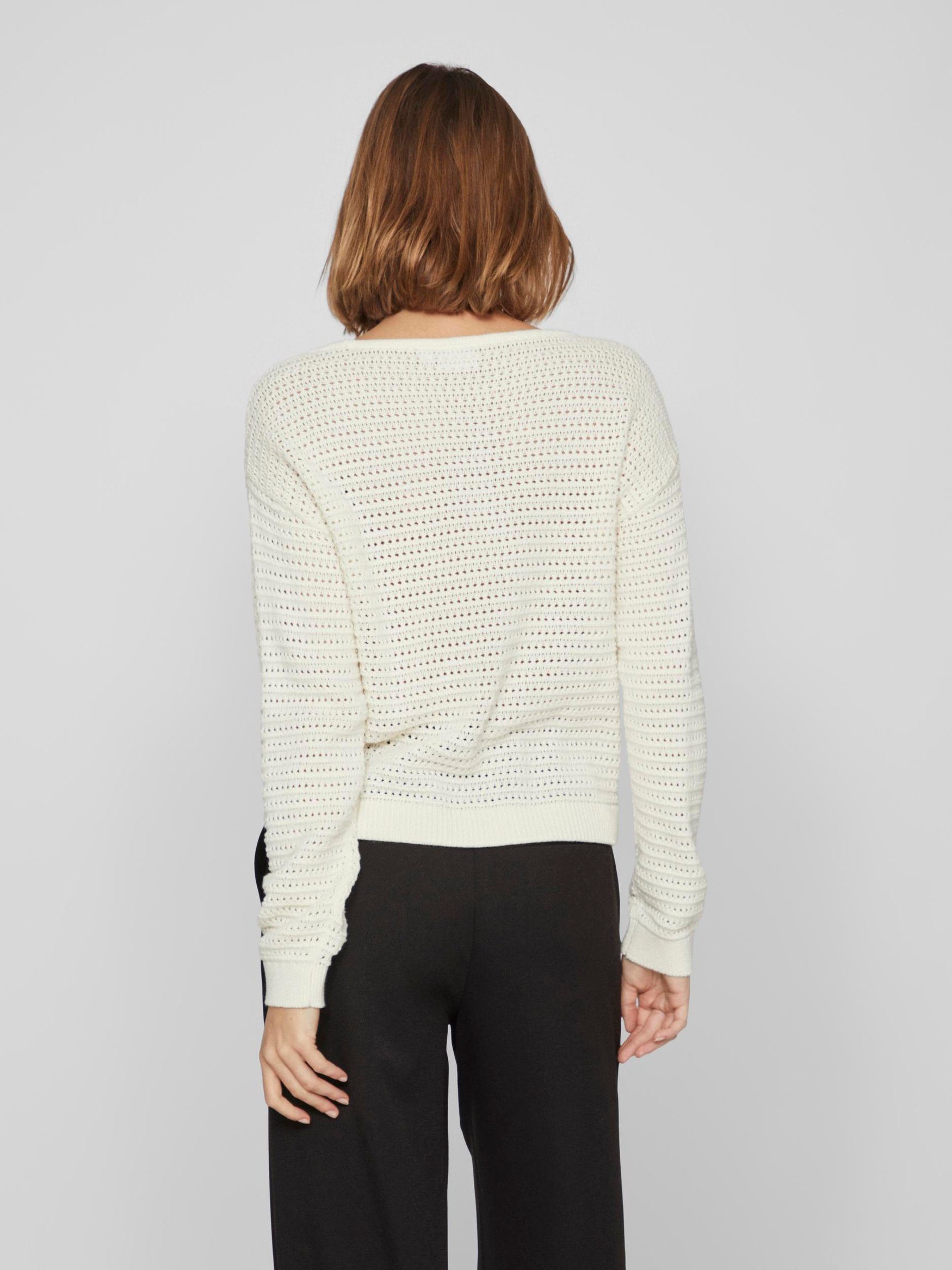 Vila Strickpullover Legerer Strickpullover Transparent Feinstrick günstig online kaufen