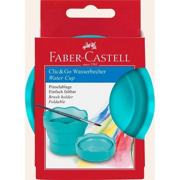 Faber-Castell Malbecher FABER-CASTELL Wasserbecher CLIC & GO, türkis