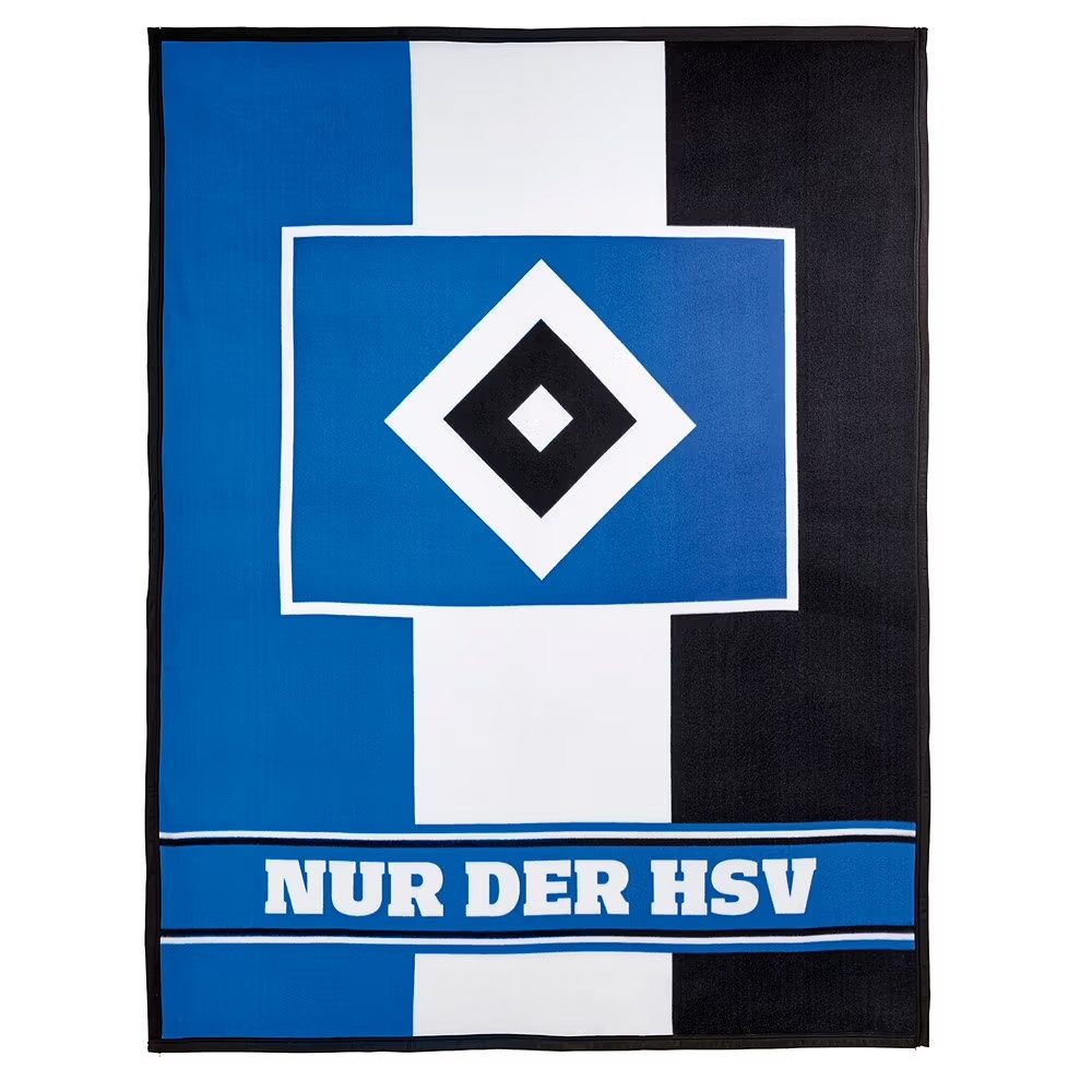 Hamburger SV Kunstfaserbettdecke HSV Fleecedecke Blockstreifen günstig online kaufen