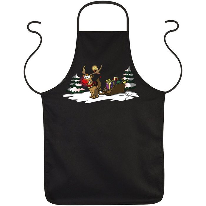 Tini - Shirts Kochschürze Rentier Weihnachtsschürze - Kochschürze Weihnachten : Rudolph Weihnachtsmarkt Schürze Glühweinstand