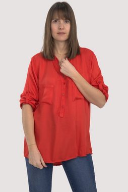 malito more than fashion Schlupfbluse 9015 Bluse mit krempelbaren 3/4 Ärmeln Einheitsgröße