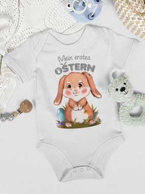 Shirtracer Shirtbody Mein erstes Ostern Hase Aquarell grau Ostergeschenke