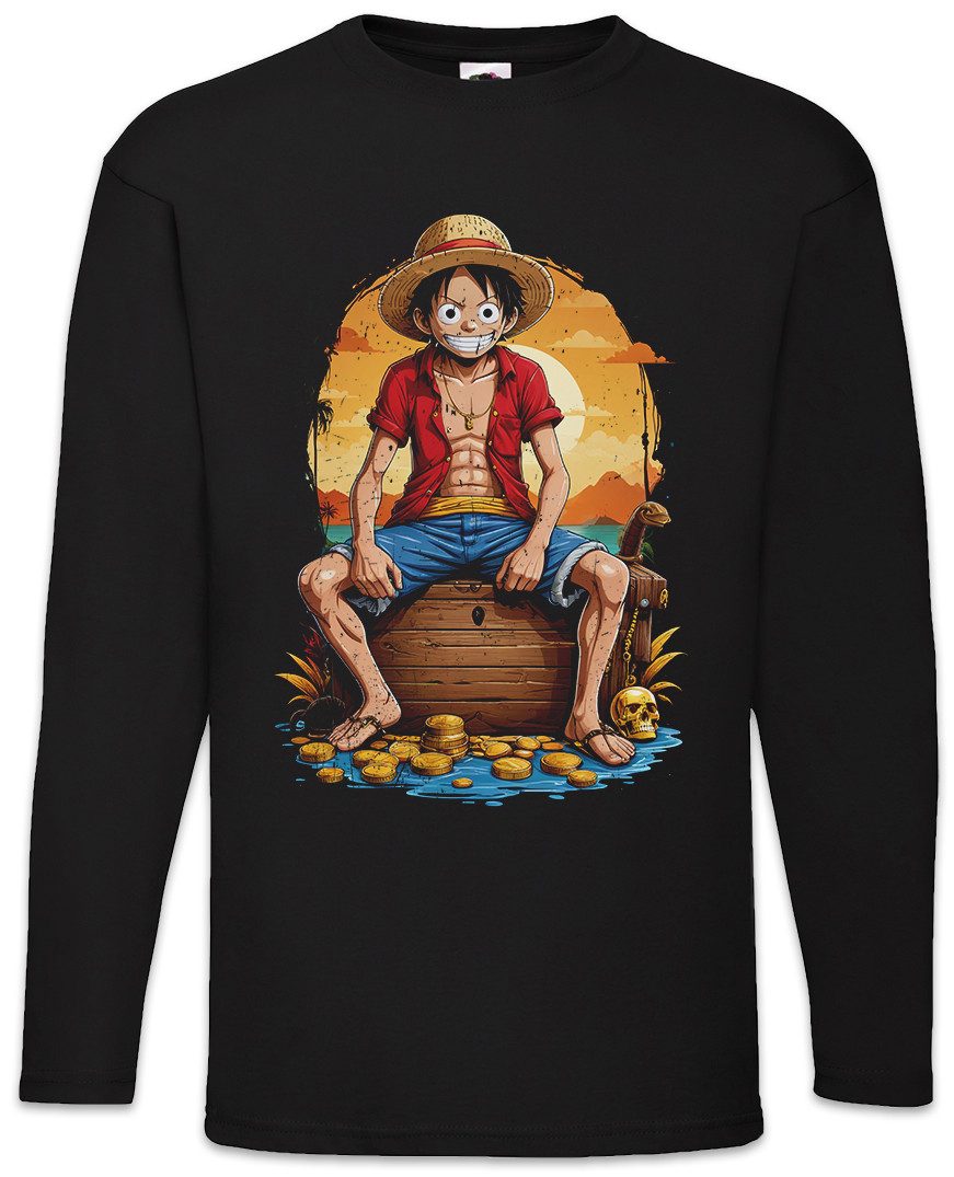 Urban Backwoods Langarmshirt Monkey Smile Ruffy Langarm T-Shirt One Pirate günstig online kaufen
