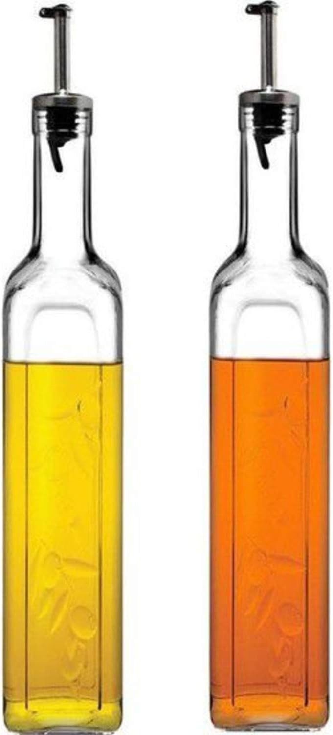 Pasabahce Essigspender Pasabahce Homemade Öl- und Essigflaschen – 2er Set, 500 ml, (2-tlg)