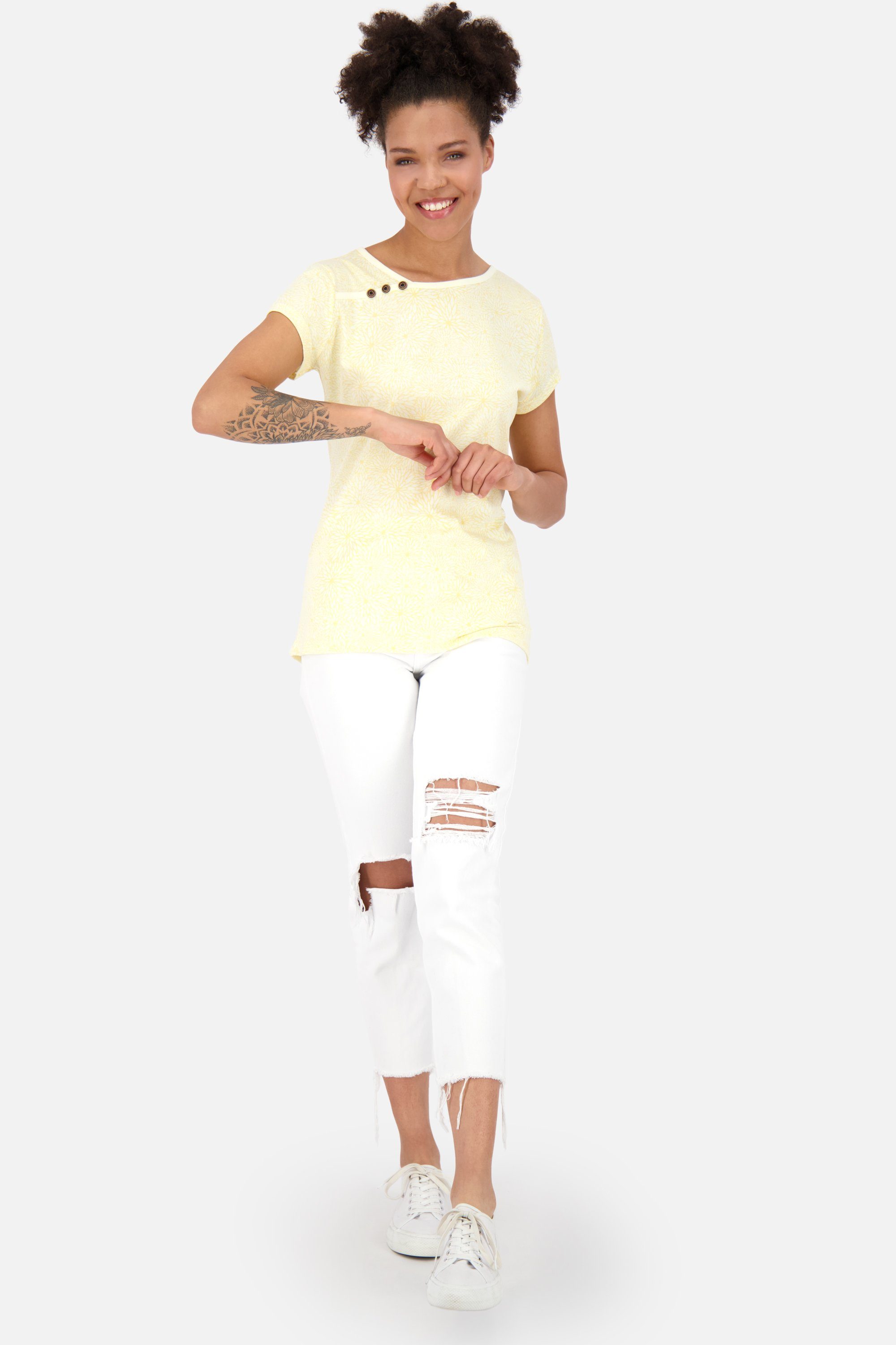 Shirt Rundhalsshirt butter Kurzarmshirt, & Damen Alife JuliaAK Kickin melange B Shirt