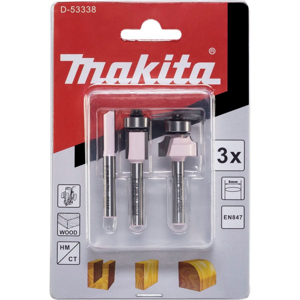 Makita Fräsbohrer Fräser-Set 3-tlg. 6mm günstig online kaufen