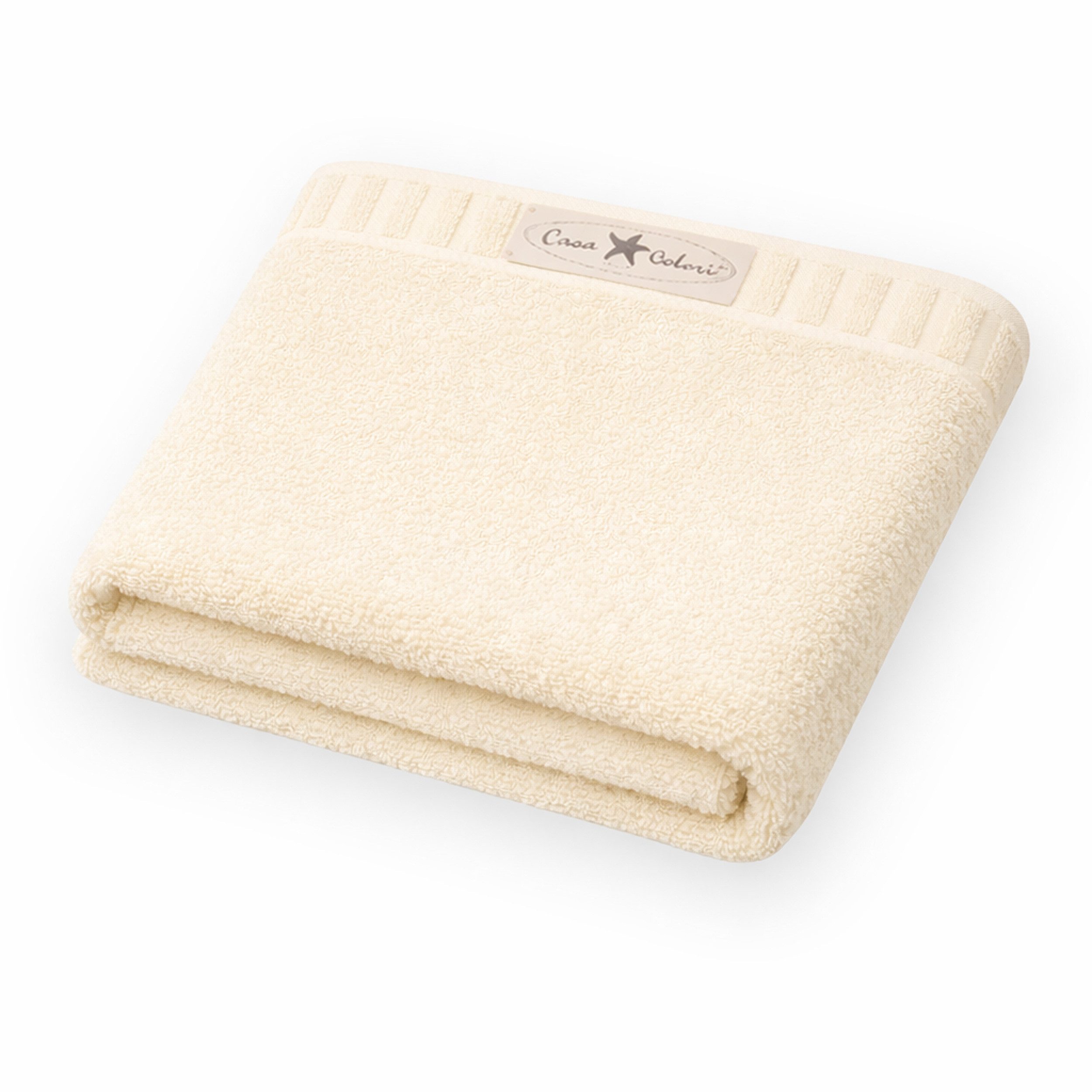 Casa Colori Badetuch Uni, Frottier (1-St), Hohe Farbbrillanz, Einfache Pflege