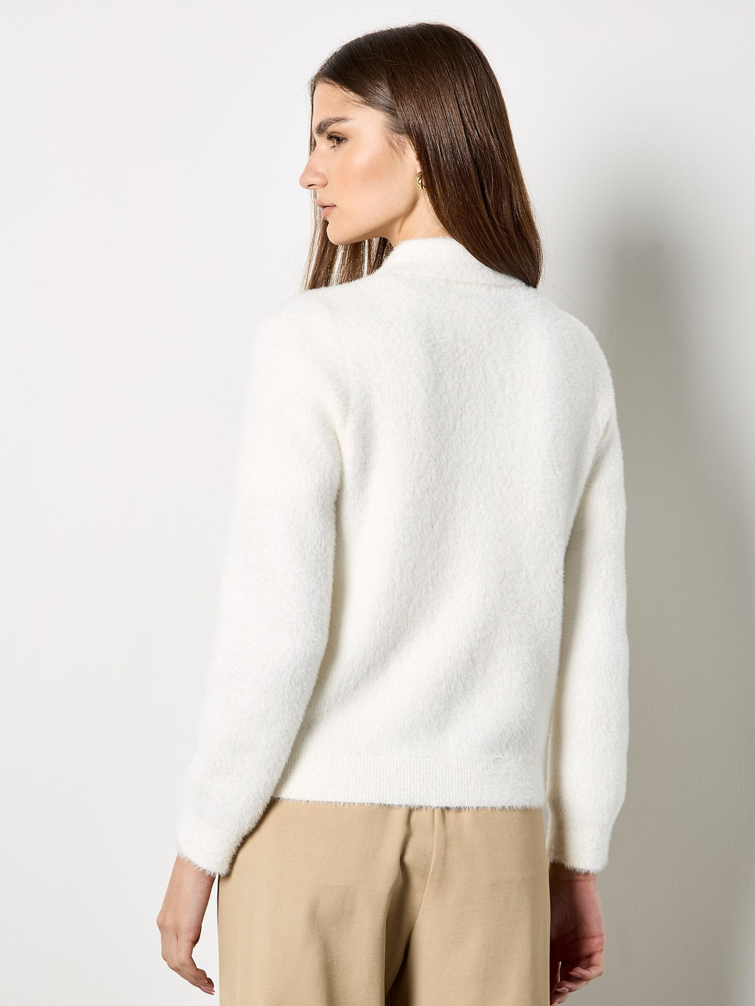 Apricot Cardigan flauschige Strickjacke mit dekorativen Knöpfen