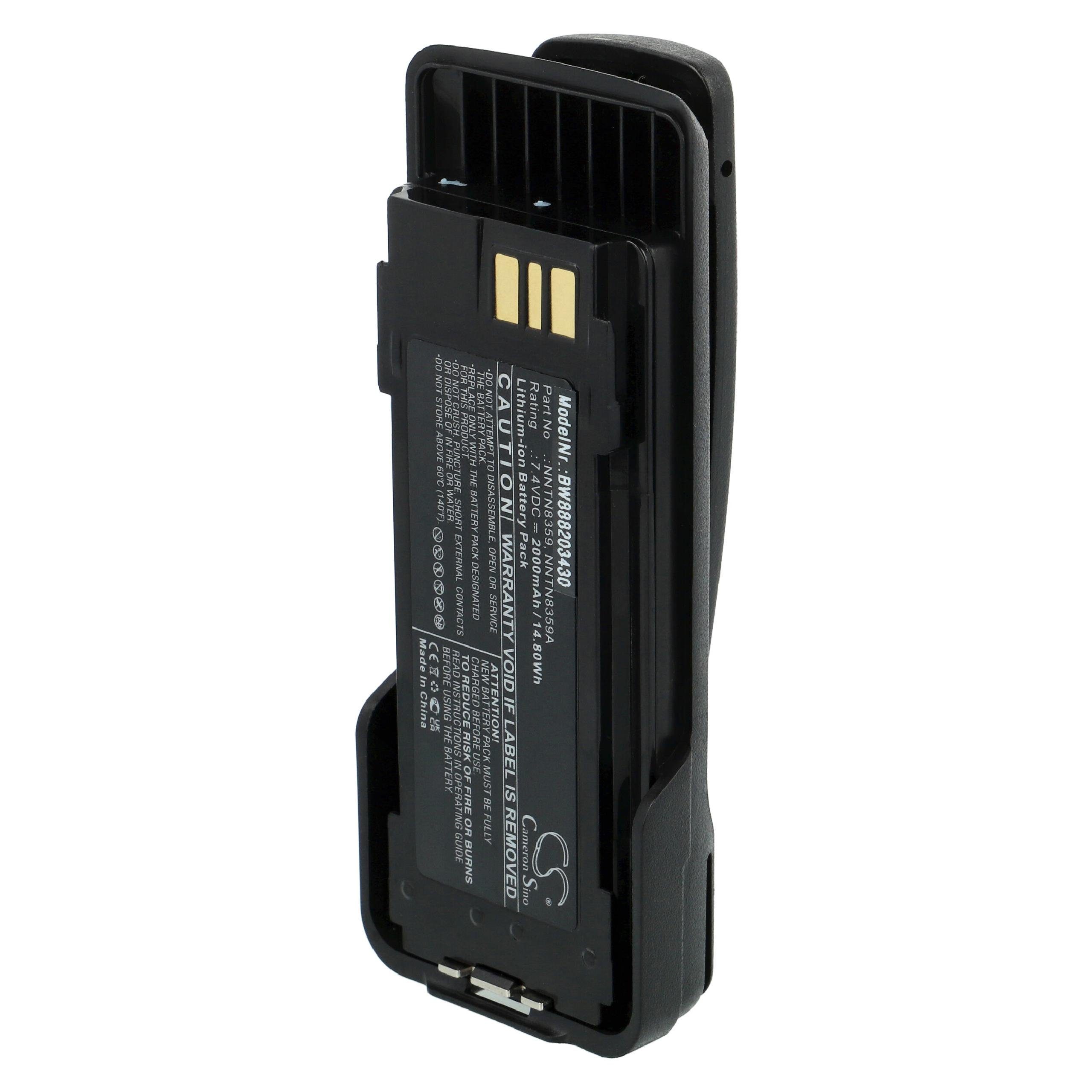 vhbw kompatibel mAh V) DP4401EX Motorola (7,4 DP4401, 2000 Li-Ion DP4801, mit Akku DP4801EX, Atex