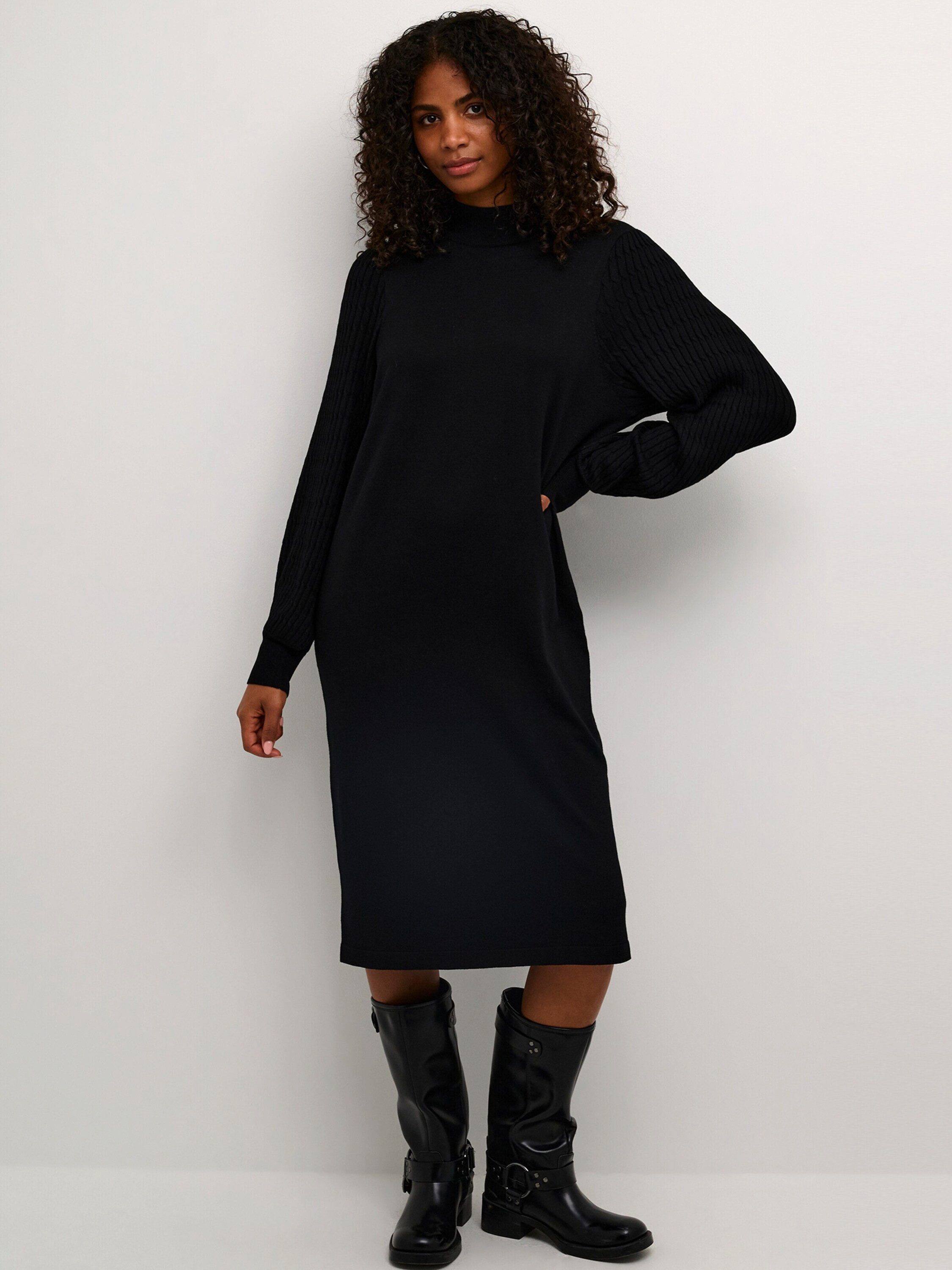 KAFFE Midikleid Nanna (1-tlg) Plain/ohne Details