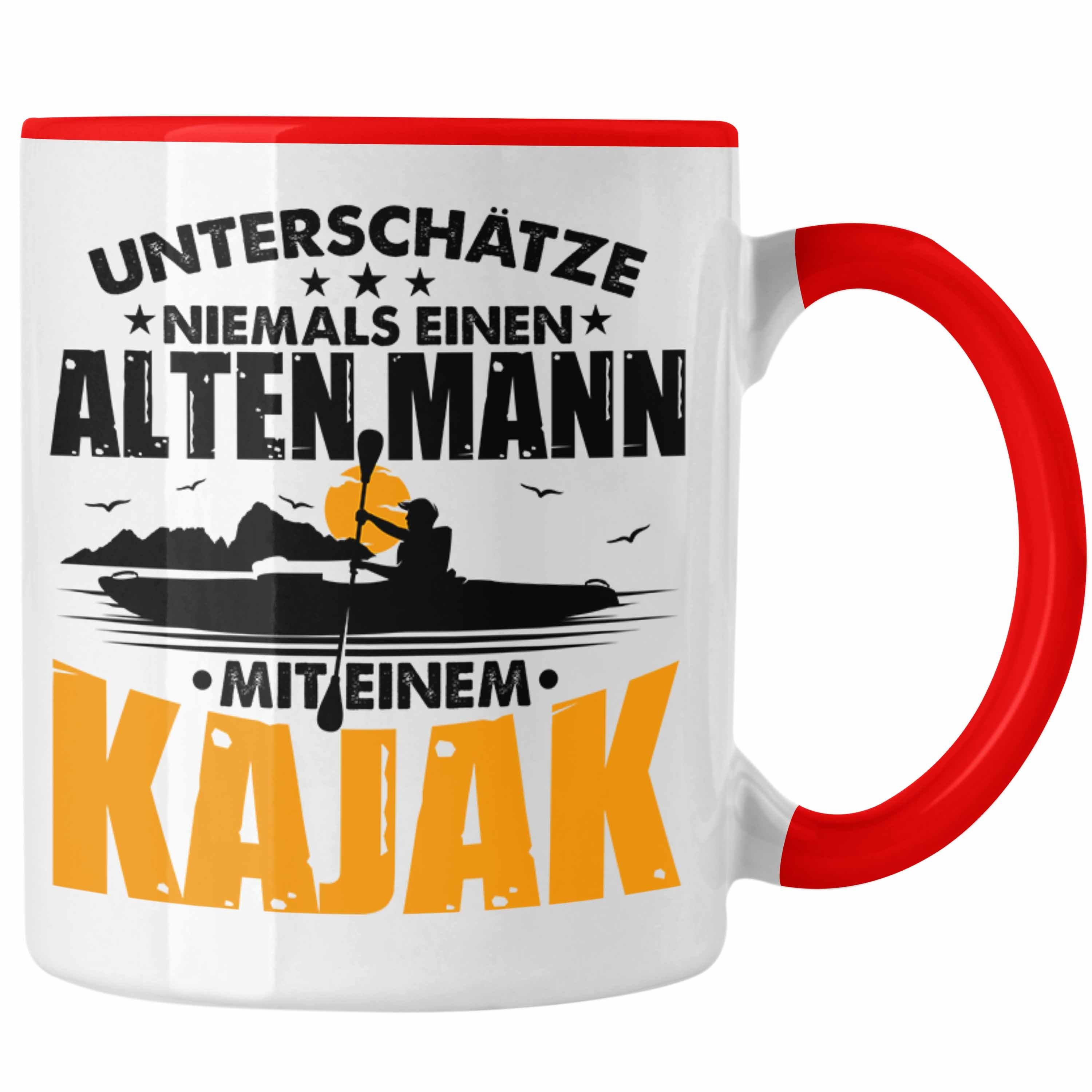 Rot Evolution Kajak Tasse Trendation Trendation Überraschung Kajak-Fahrer - Geburtstag Geschenk Tasse Geschenkidee