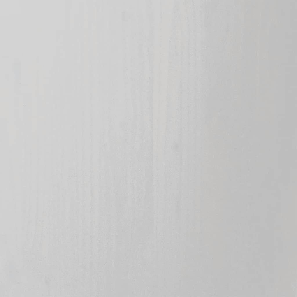 Massivholz vidaXL MOSS Kiefer Schubladen (1-St) Rollschrank mit Fächerschrank Weiß
