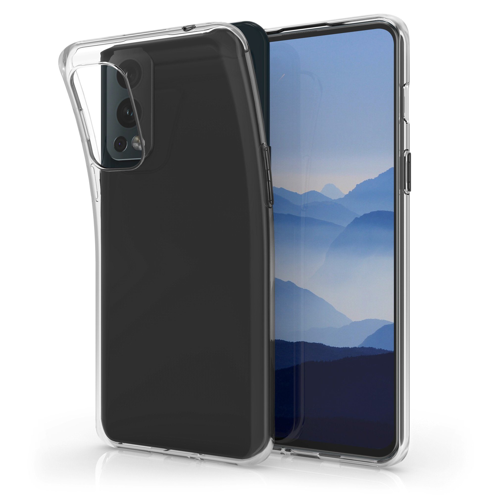 kwmobile Handyhülle Hülle für OnePlus Nord 2 5G, Silikon Handyhülle transparent - Handy Case gummiert
