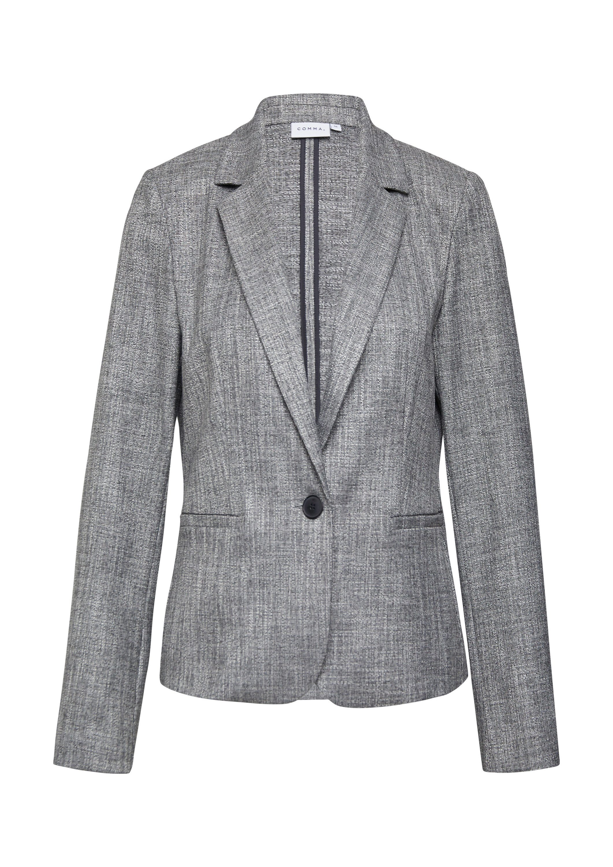 comma Jackenblazer Indoor-Blazer Taillierter Blazer in Salt und Pepper Opti günstig online kaufen