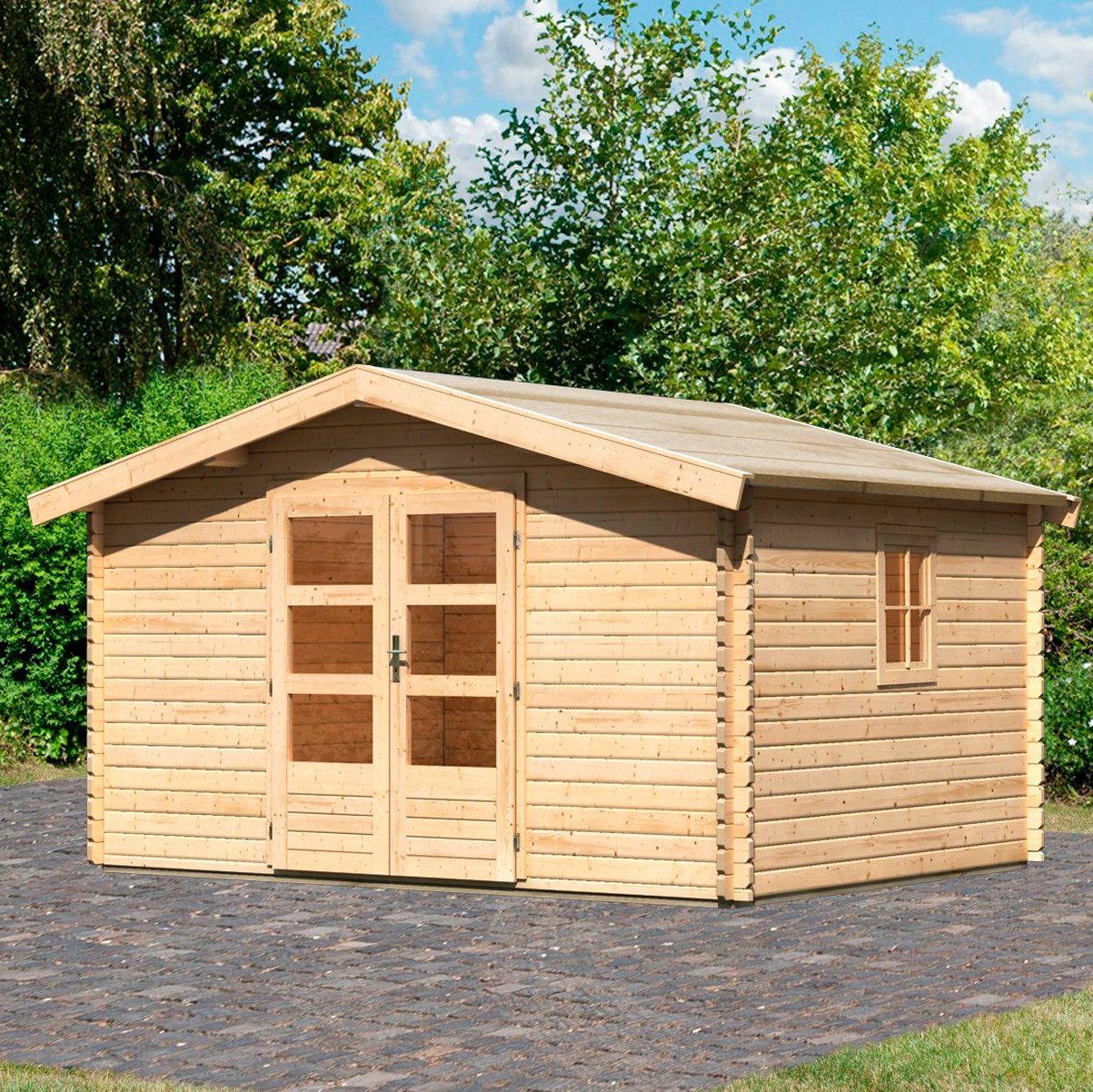 [Große Veröffentlichung zum supergünstigen Preis!] Karibu Gartenhaus Melberg 5, cm 404x320 BxT