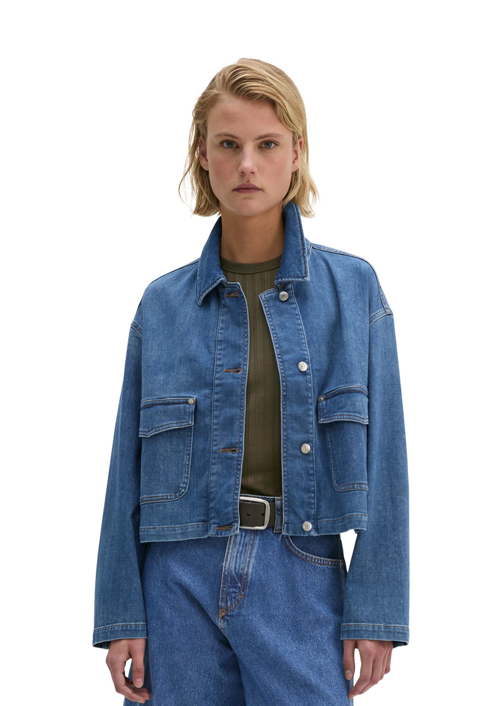 Marc O'Polo Jeansbluse aus Cashmere Touch Denim