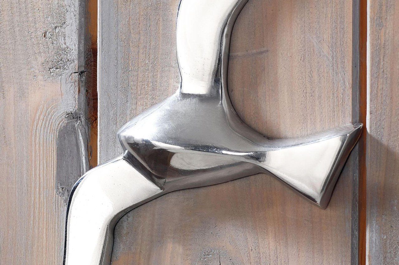 Wanddekoobjekt Aluminium Silber tinkaro NILS Dekofigur