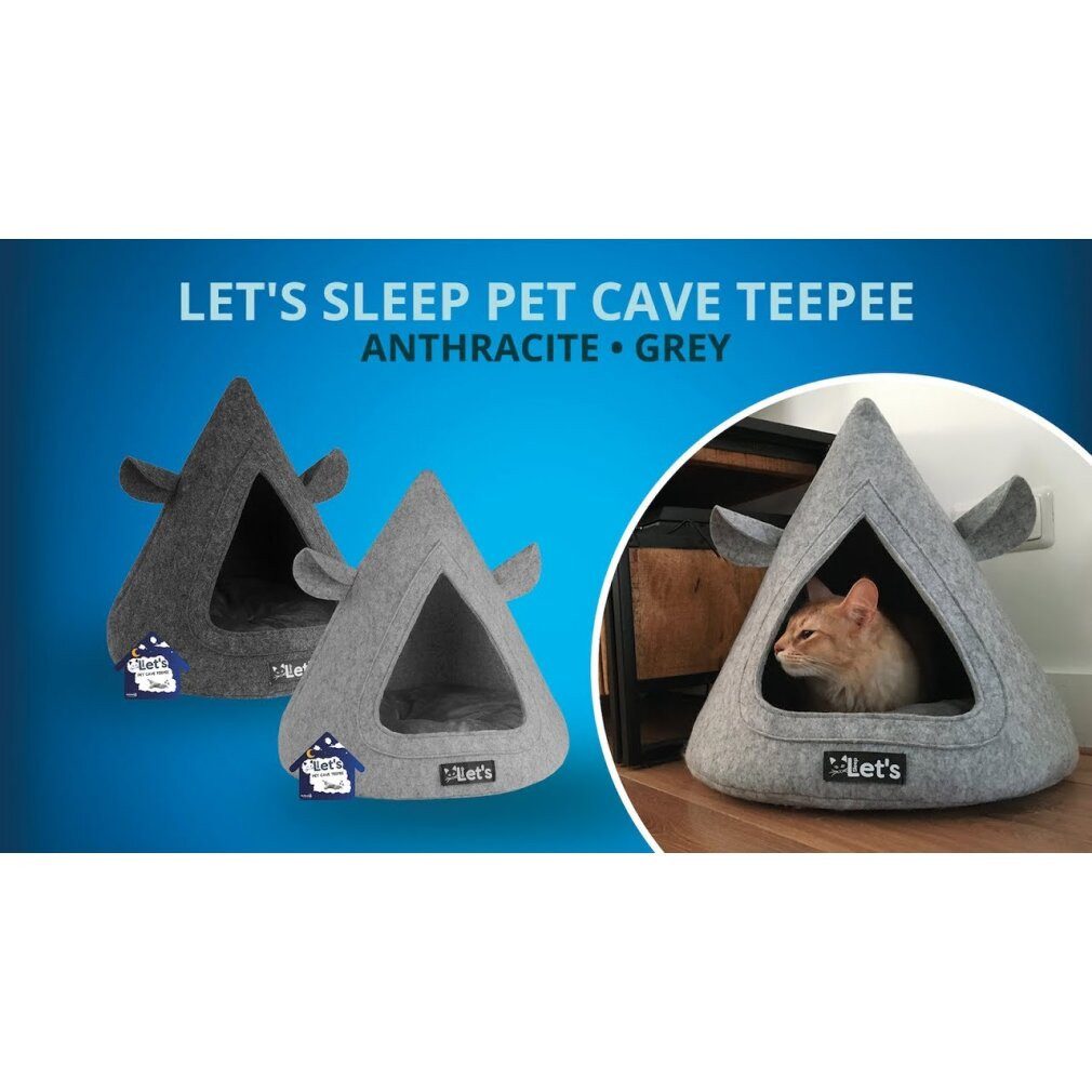 Let's Bands Tierbett Let's sleep Pet Cave TeePee Antraciet