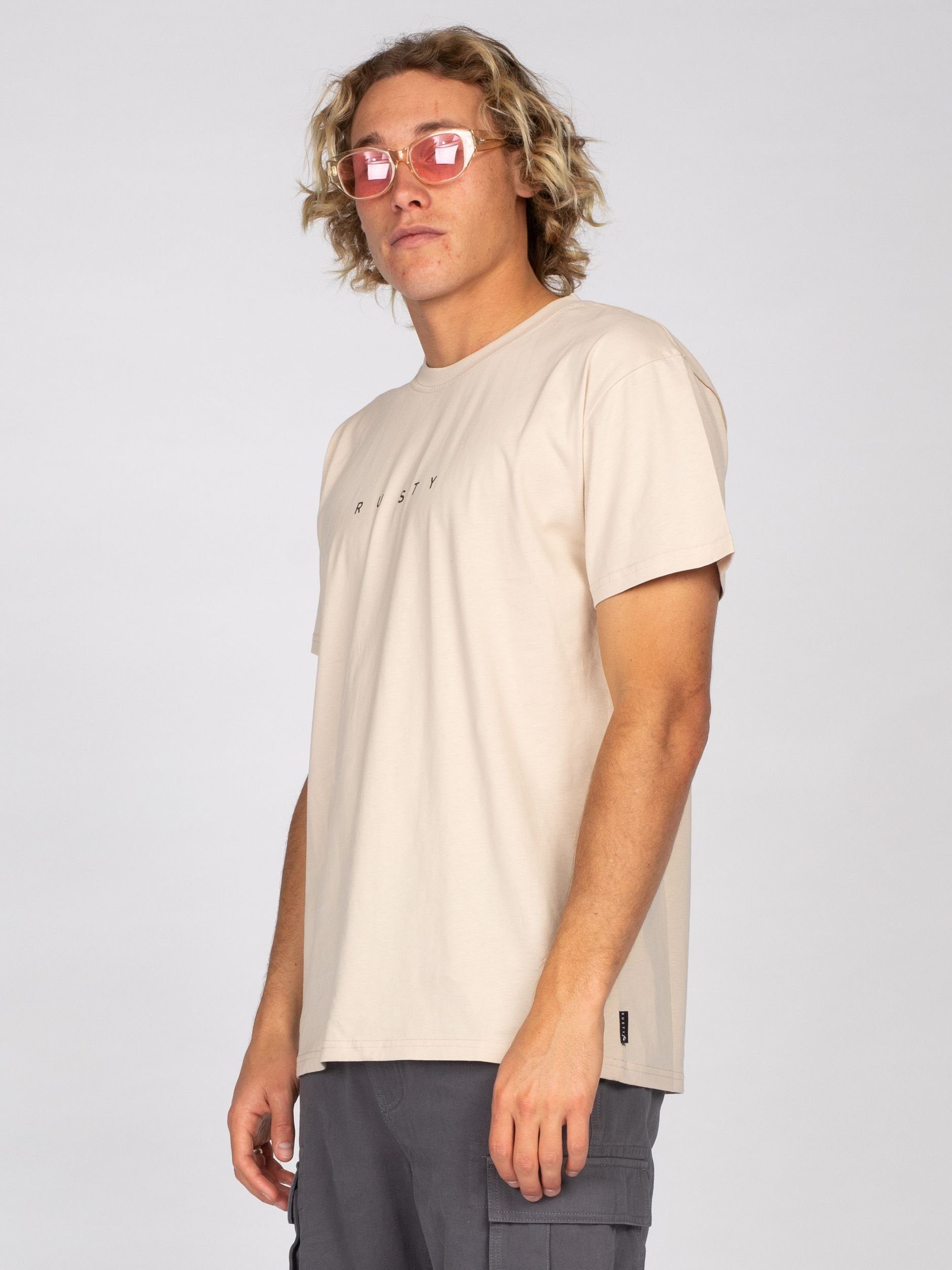 Rusty T-Shirt SHORT CUT SHORT SLEEVE Oatmilk TEE