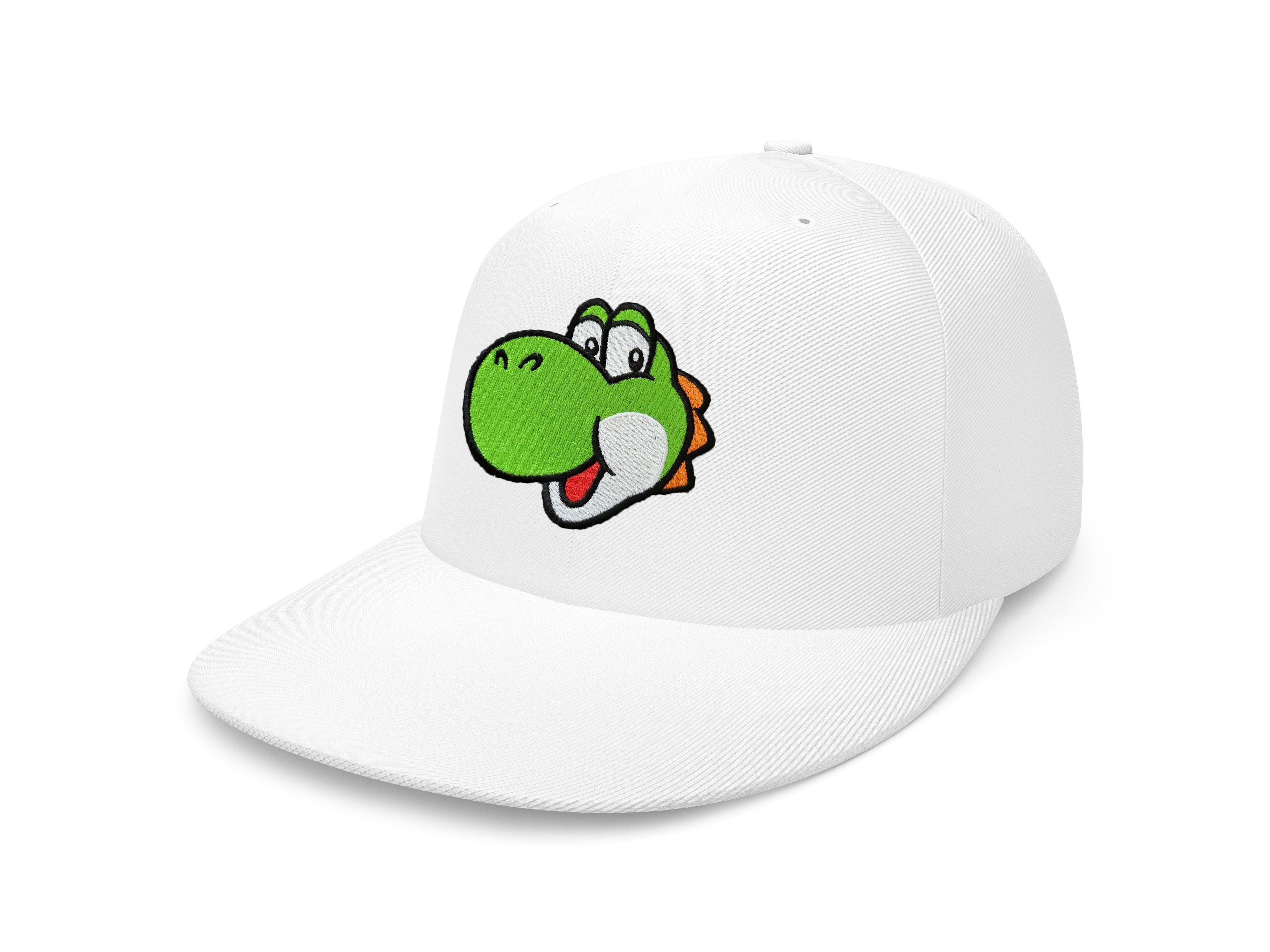Unisex & Yoshi Luigi Patch Erwachsene Weiß Mario Stick Cap Nintendo Face Blondie Brownie Baseball Snapback
