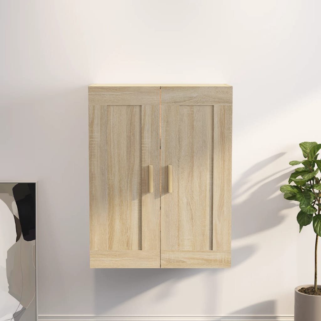 furnicato Wandregal Wandschrank Sonoma-Eiche 69,5x32,5x90 cm Holzwerkstoff