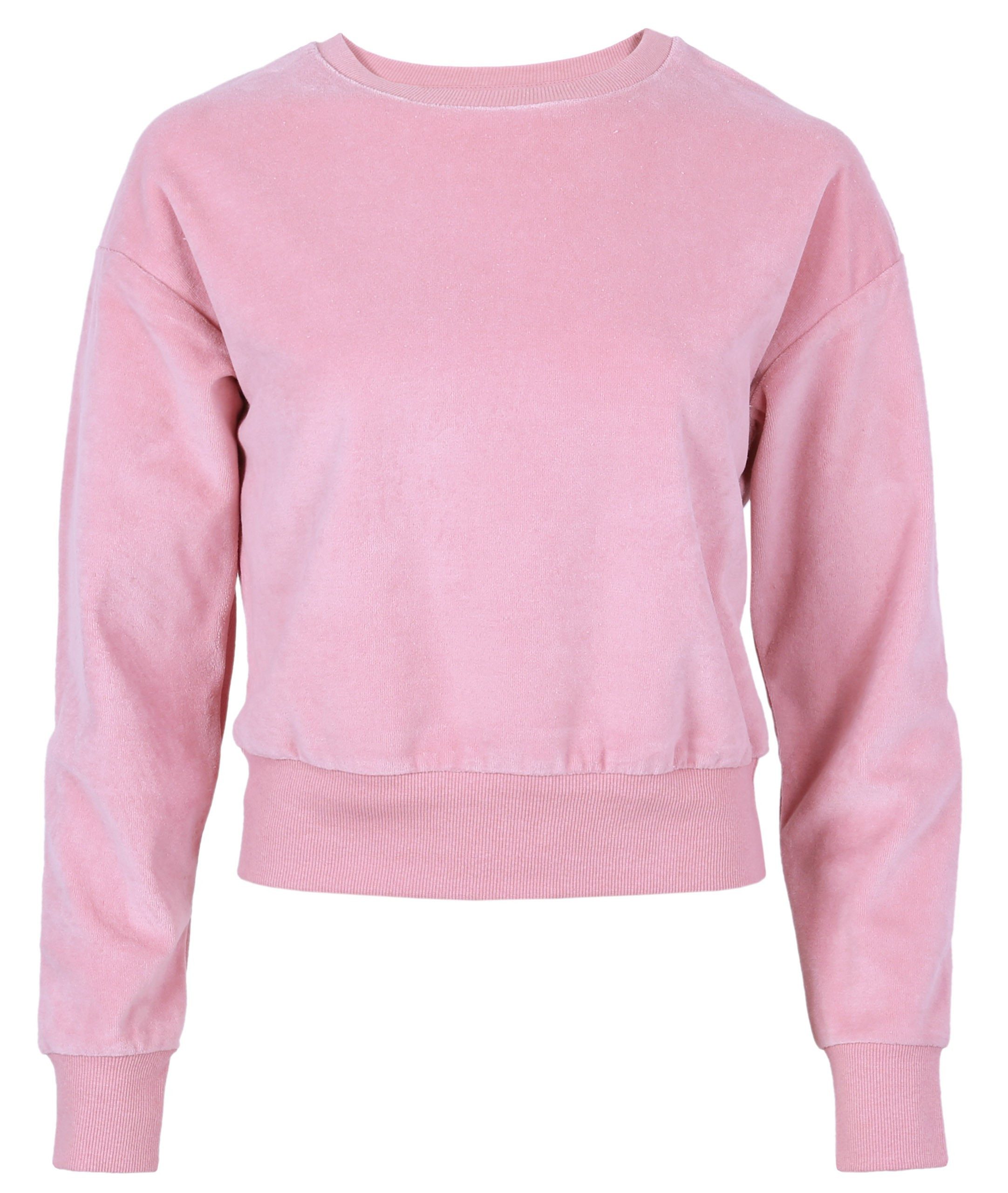 Sweatshirt Pinker Pullover aus Velours L