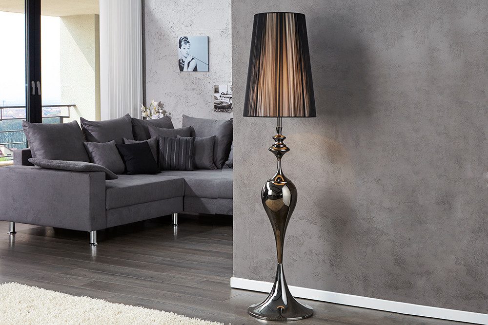 riess-ambiente Stehlampe LUCIE 160cm schwarz, ohne Leuchtmittel, Barock Design